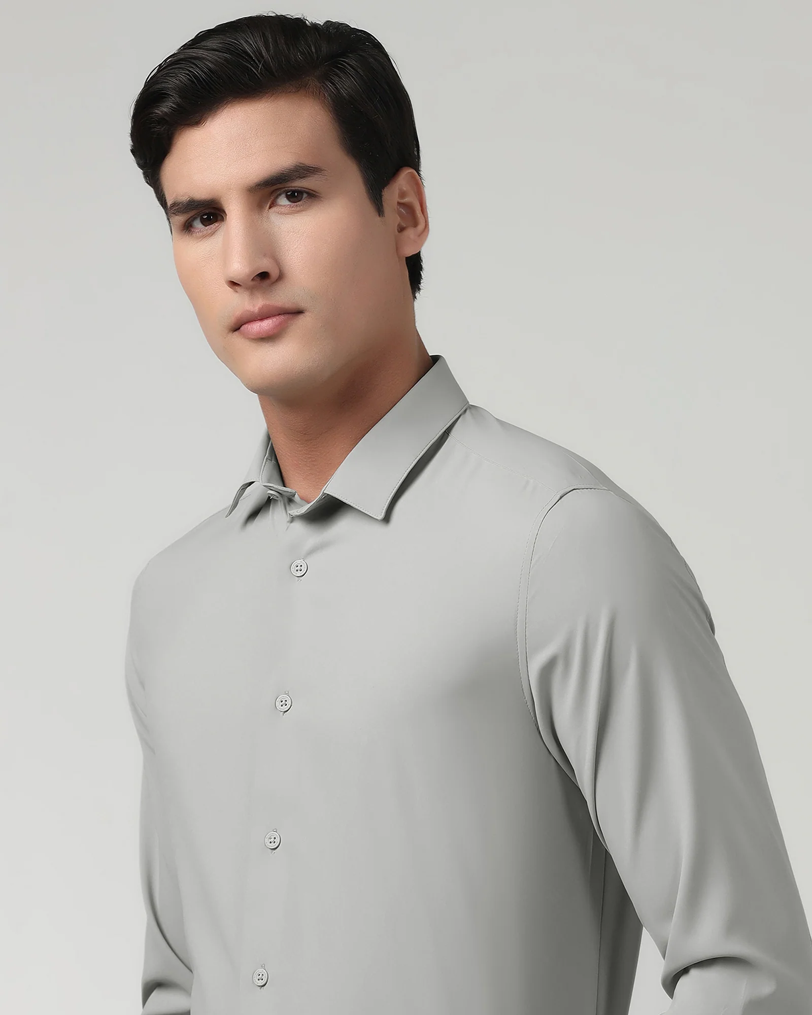 Light Grey TechPro Solid Shirt - Shephard - Image 4