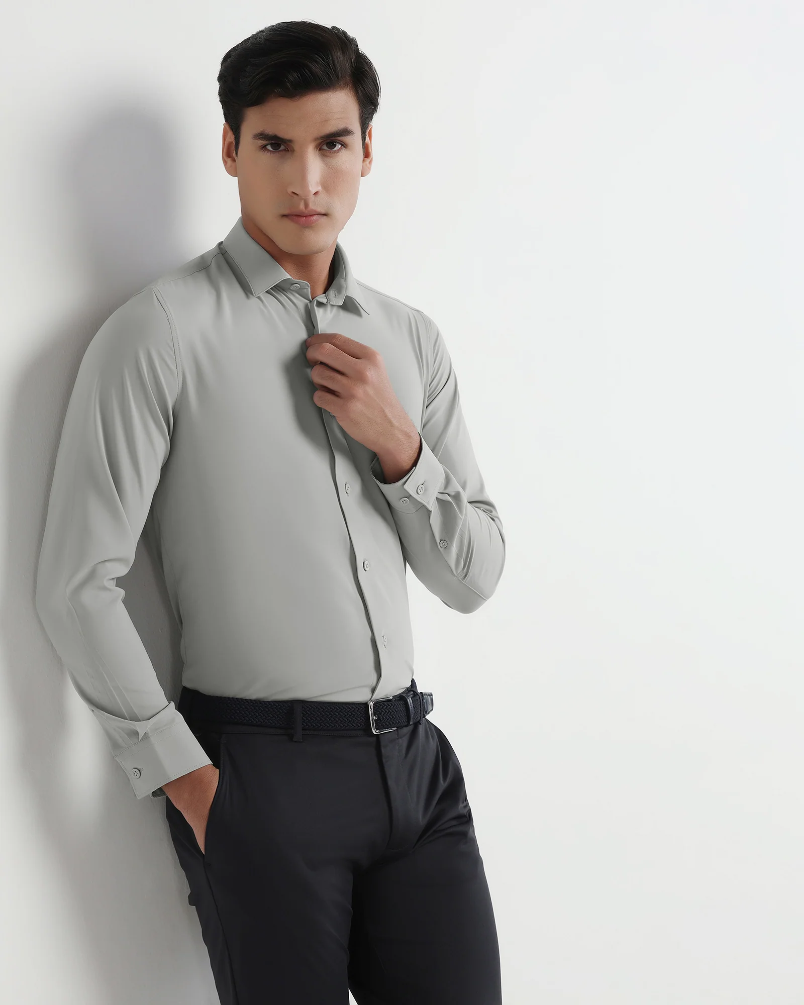 Light Grey TechPro Solid Shirt - Shephard - Image 7