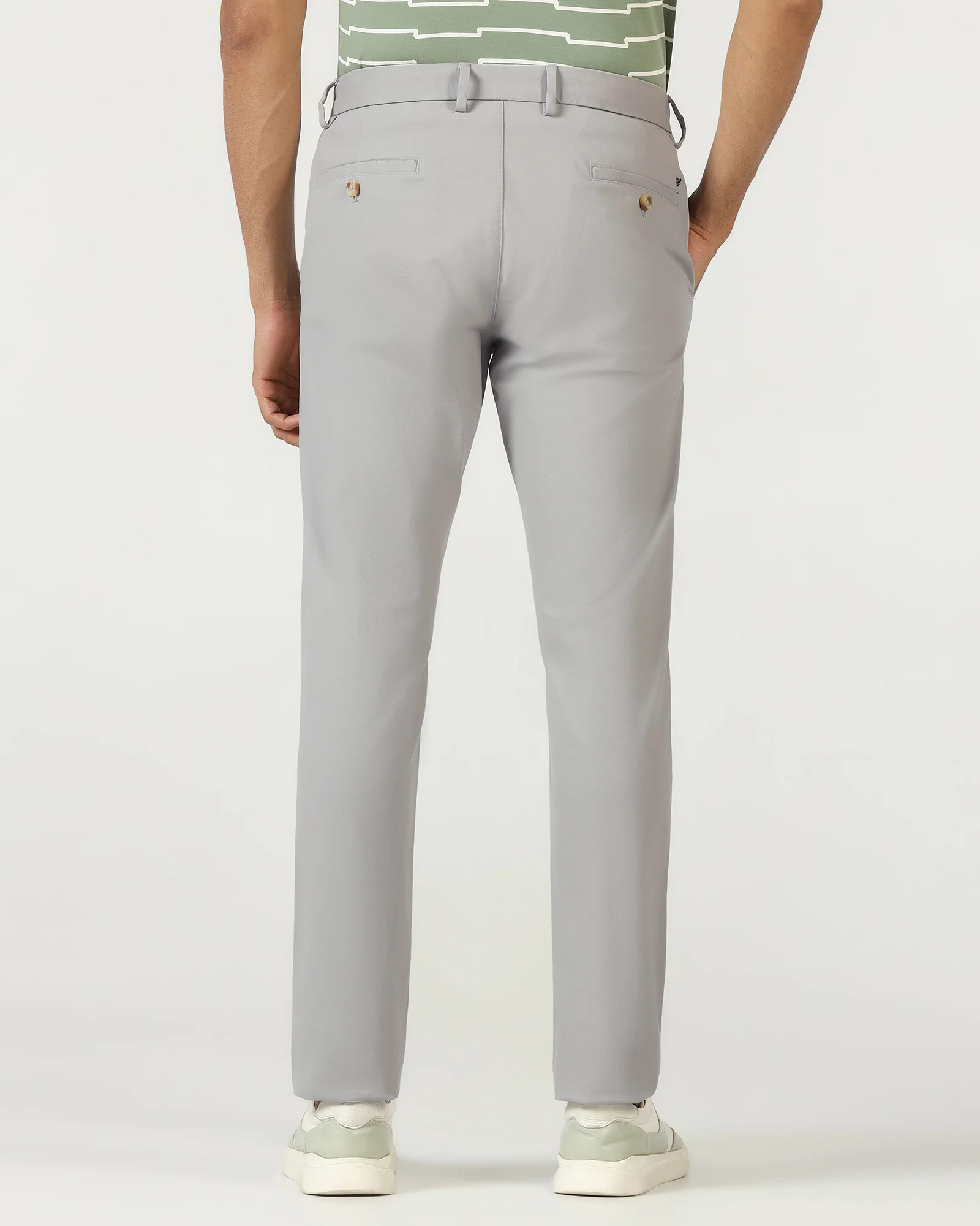 Light Grey Textured Khakis - Karis - Image 2