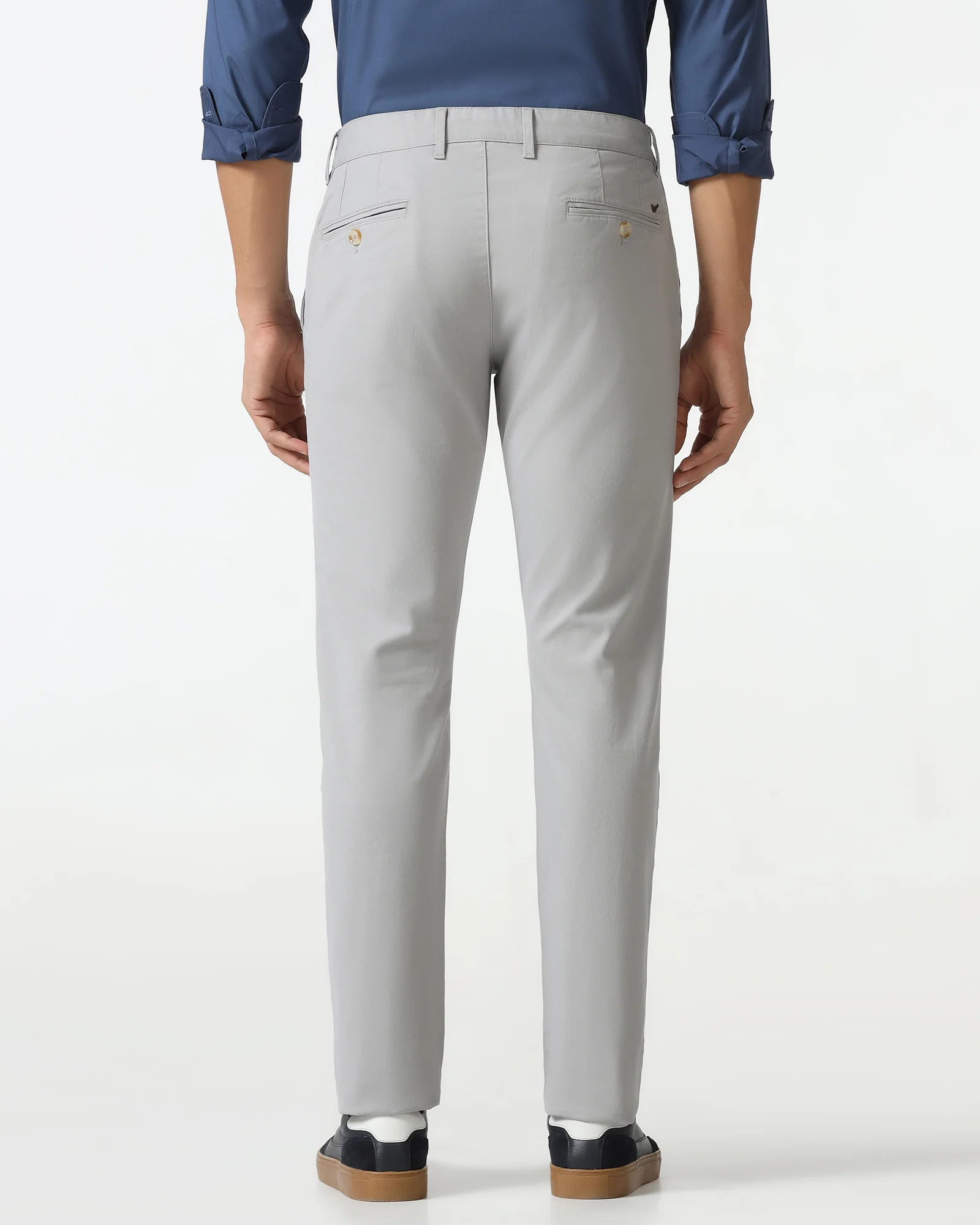 Light Grey Textured Khakis - Kary - Image 2