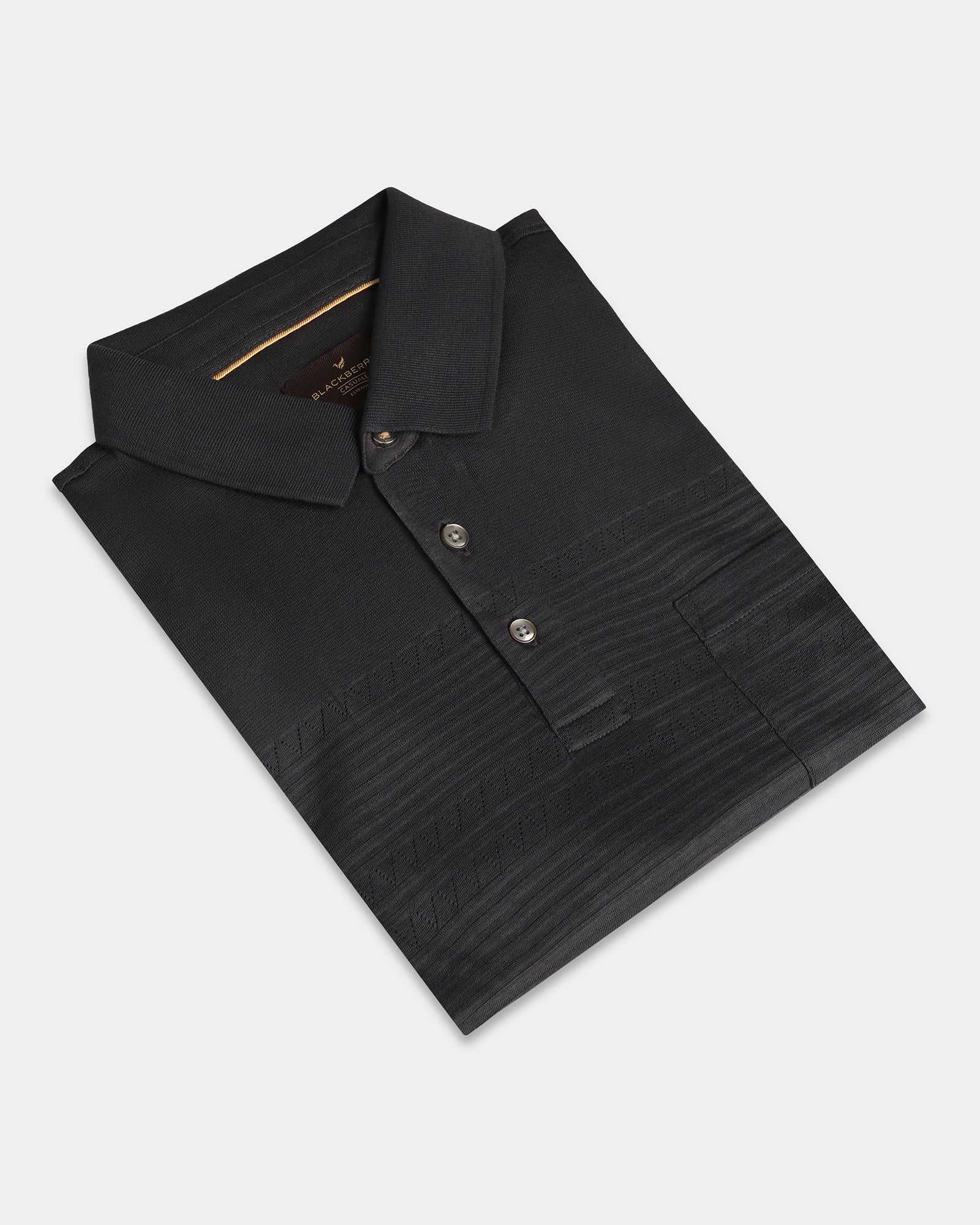 Light Grey Textured Polo - Jap - Image 5