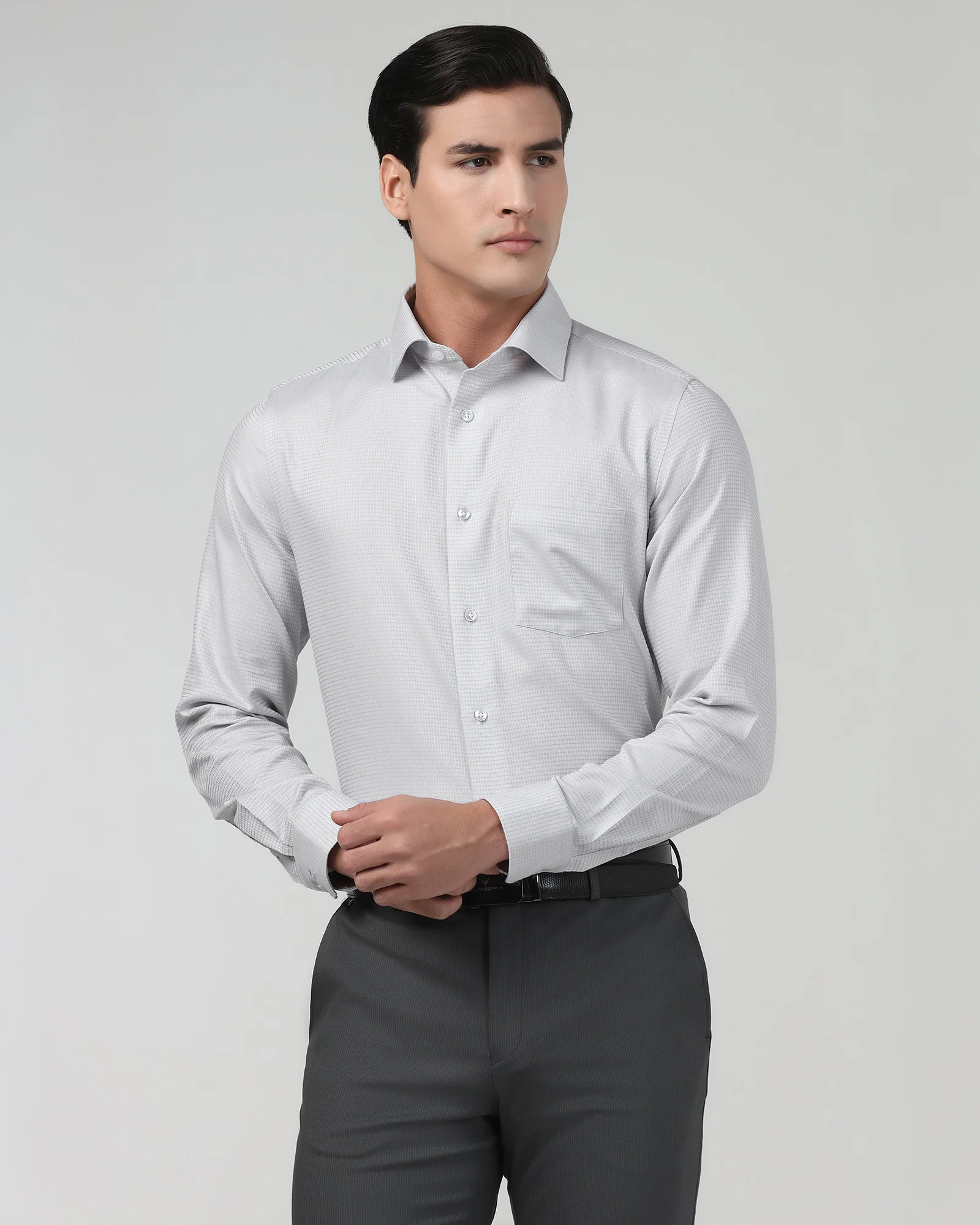 Light Grey Textured Shirt - Brice
