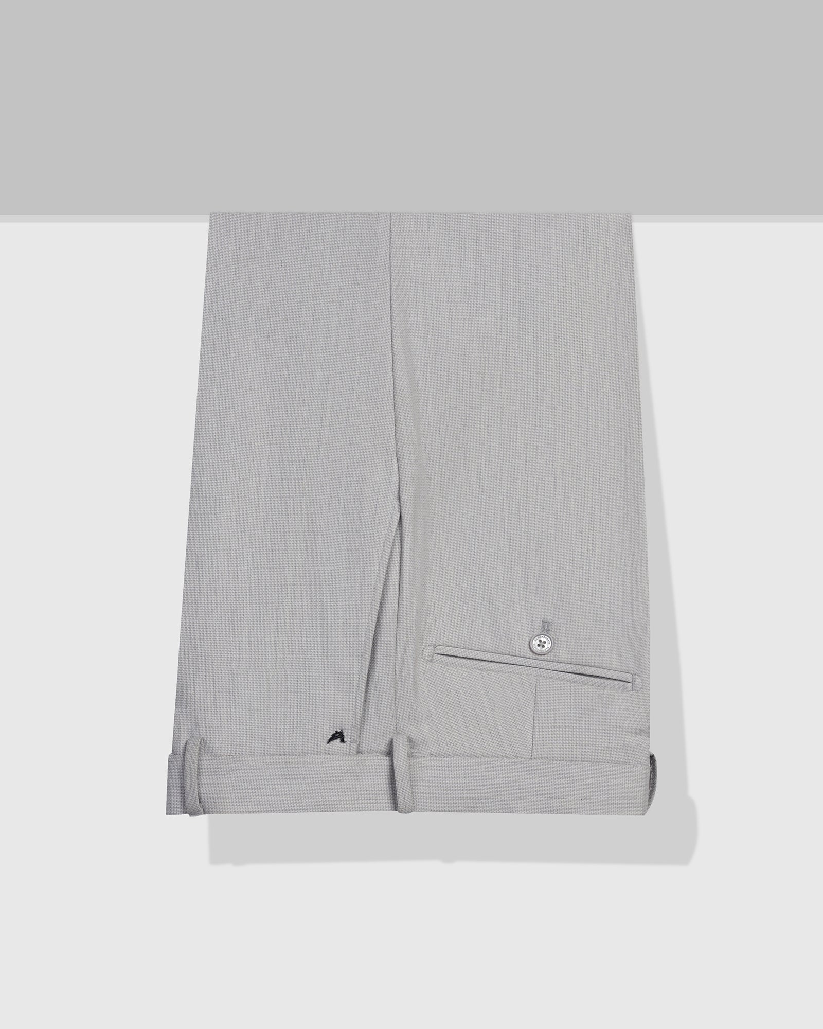 Light Grey Textured Trouser - Chivas - Image 5