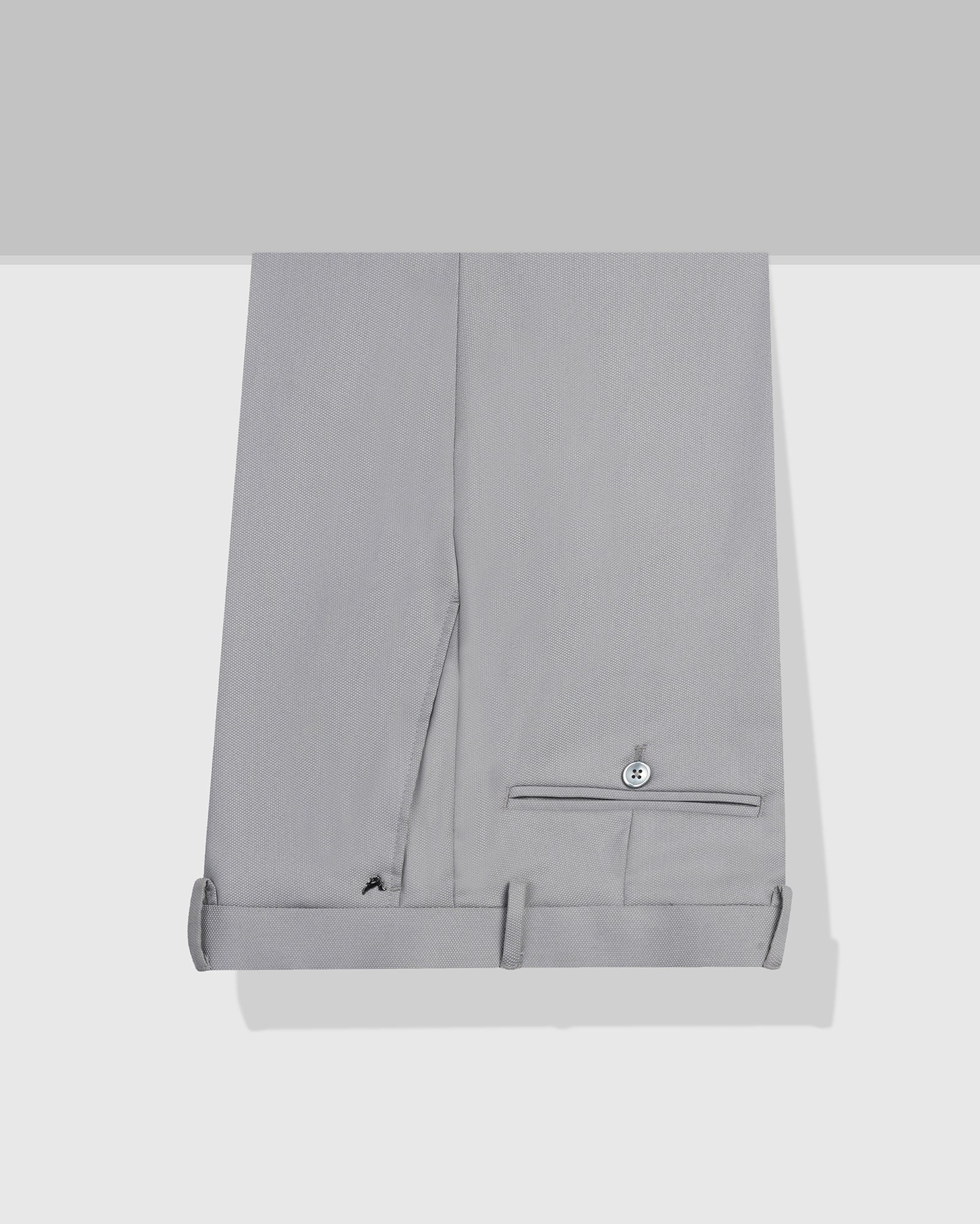 Light Grey Textured Trouser - Monk - Image 5
