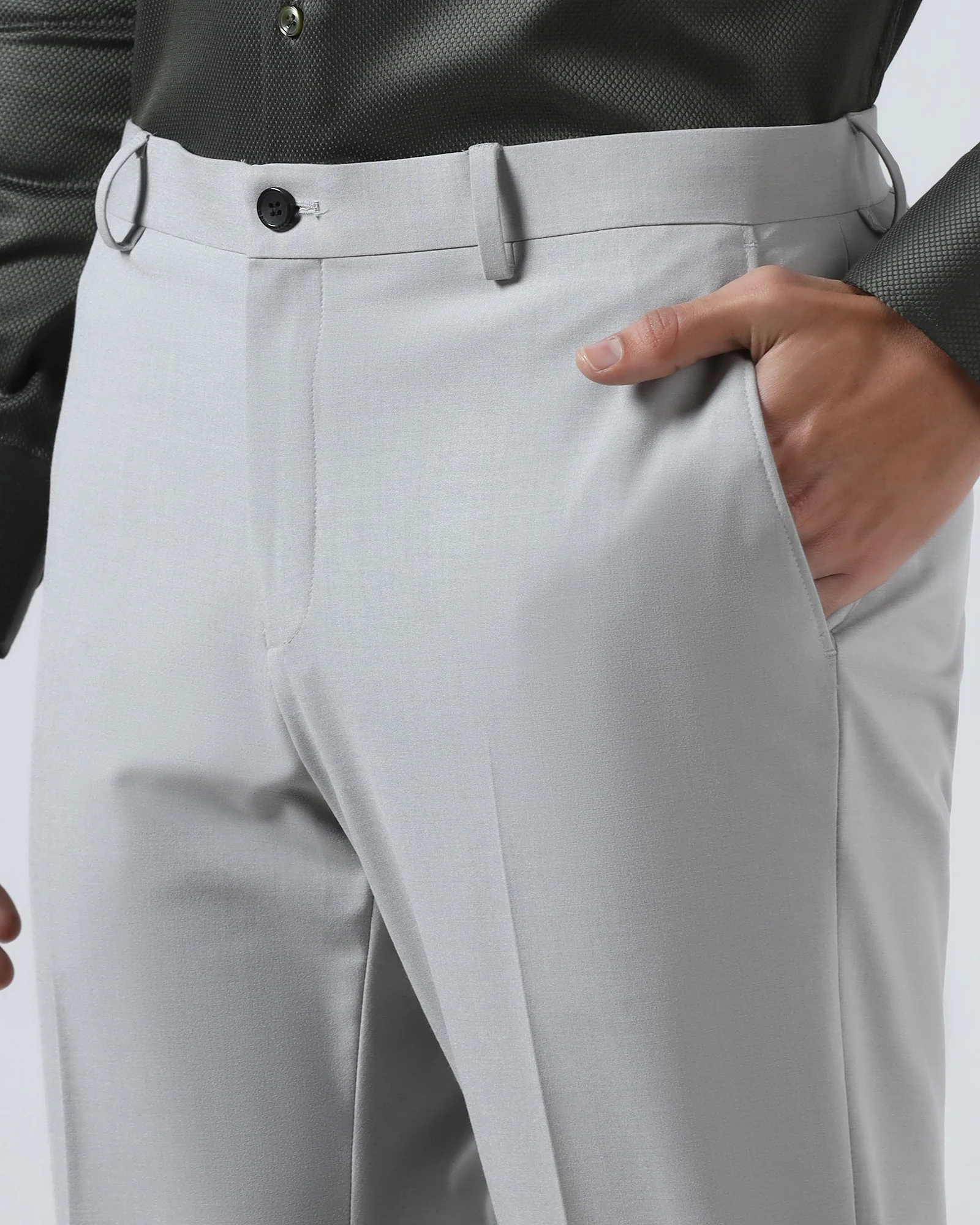 Light Grey Two Piece Solid Suit - Hedra - Image 8