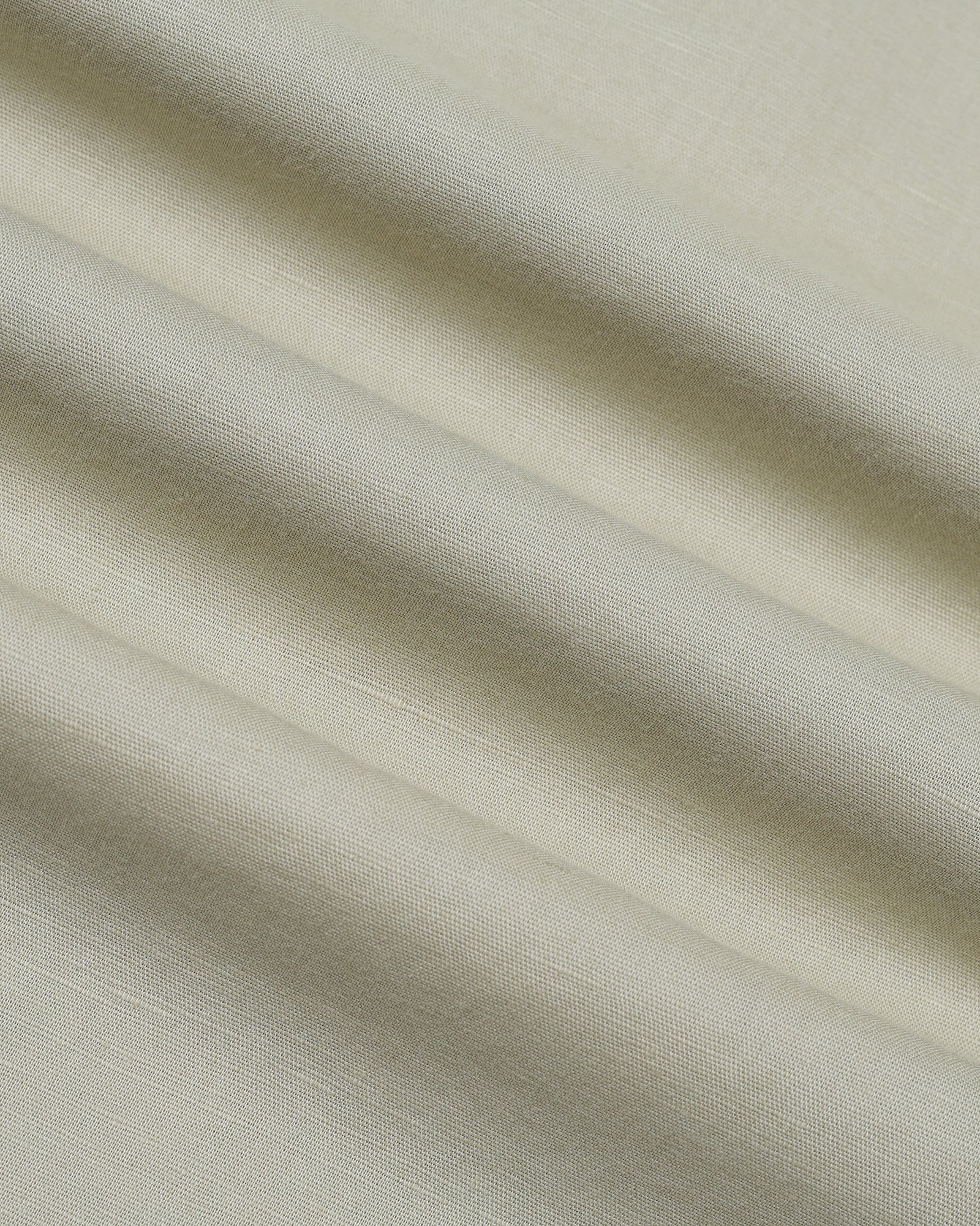 Light Olive Half Sleeve Linen Solid Shirt - Cleo - Image 6