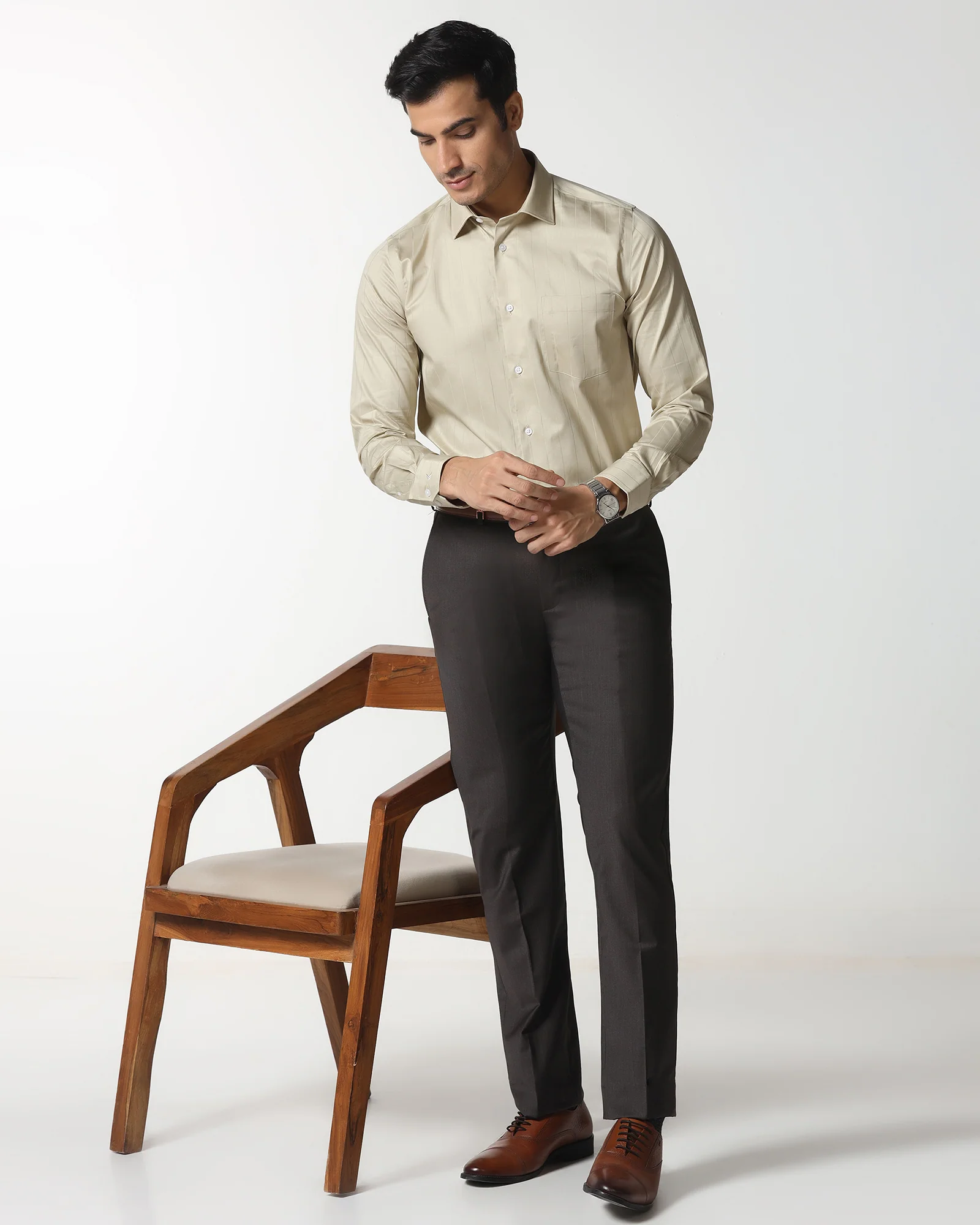 Light Olive Stripe Shirt - Epoxy - Image 7