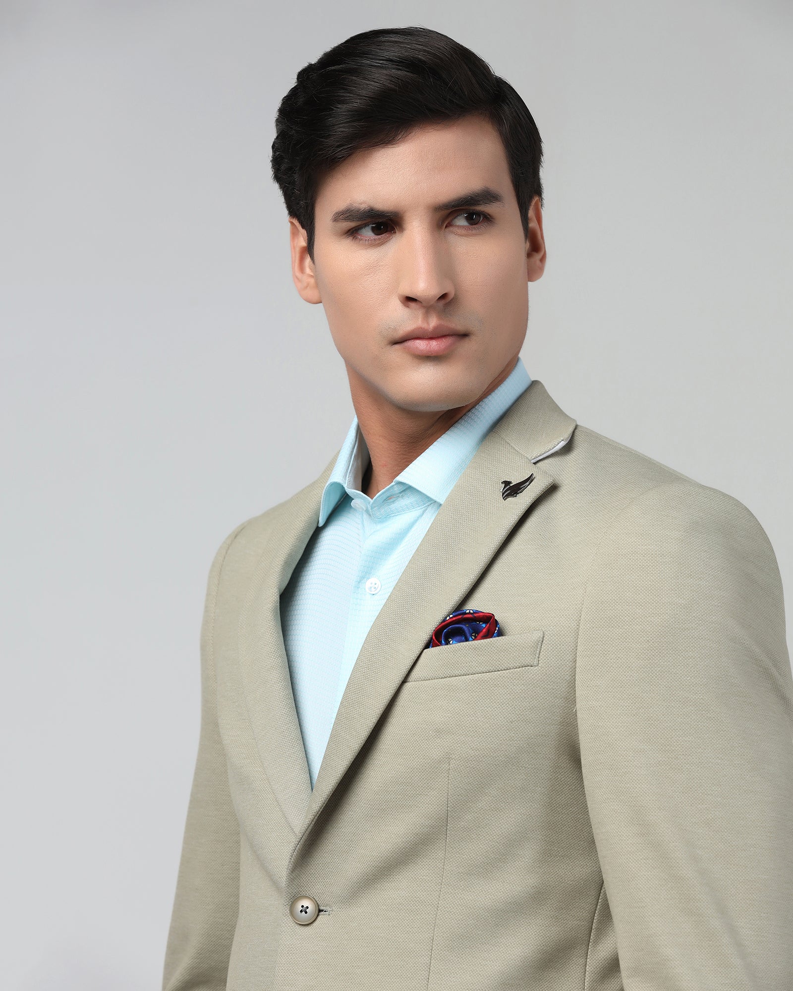 Light Olive Textured Blazer - Lionel - Image 4