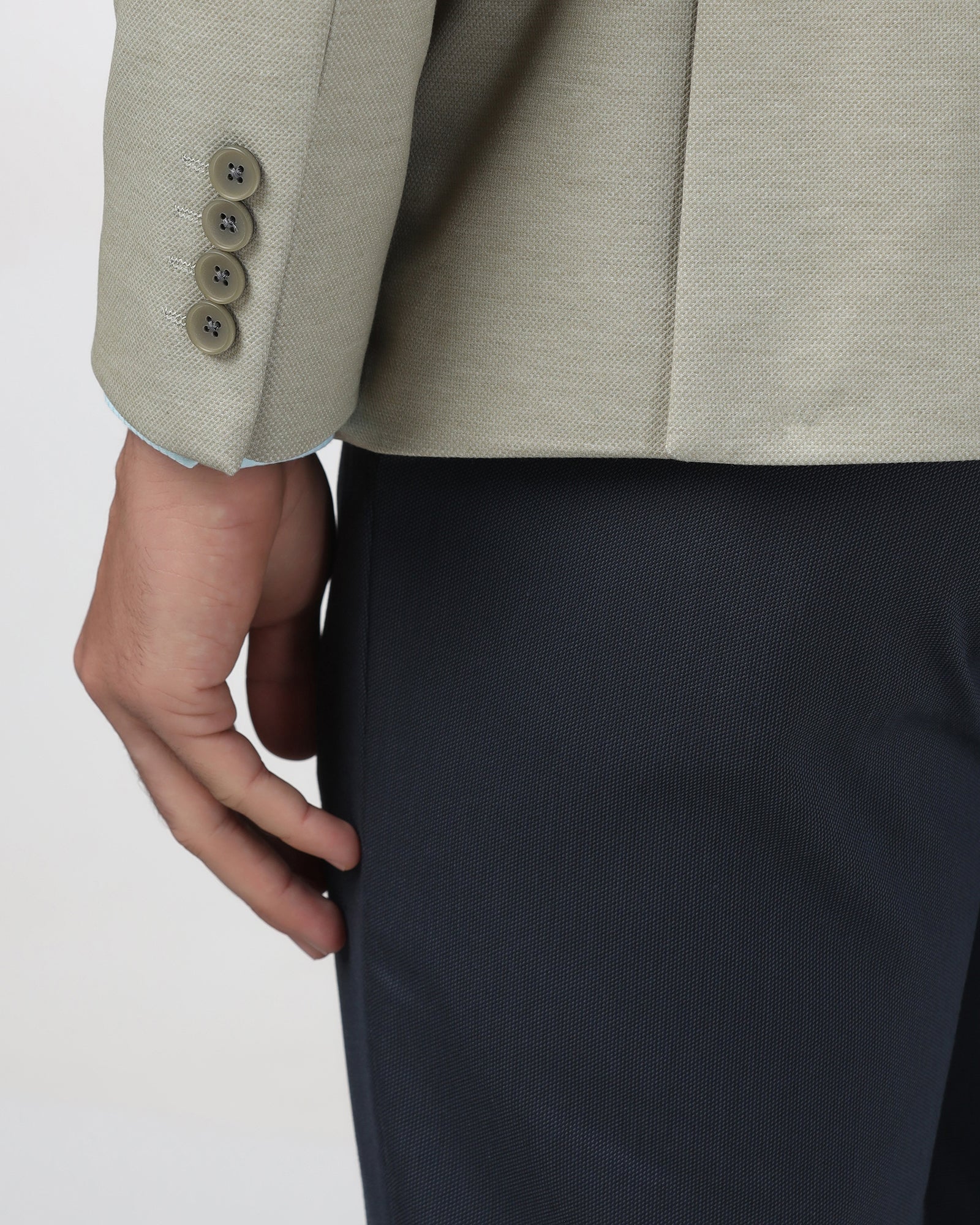 Light Olive Textured Blazer - Lionel - Image 5