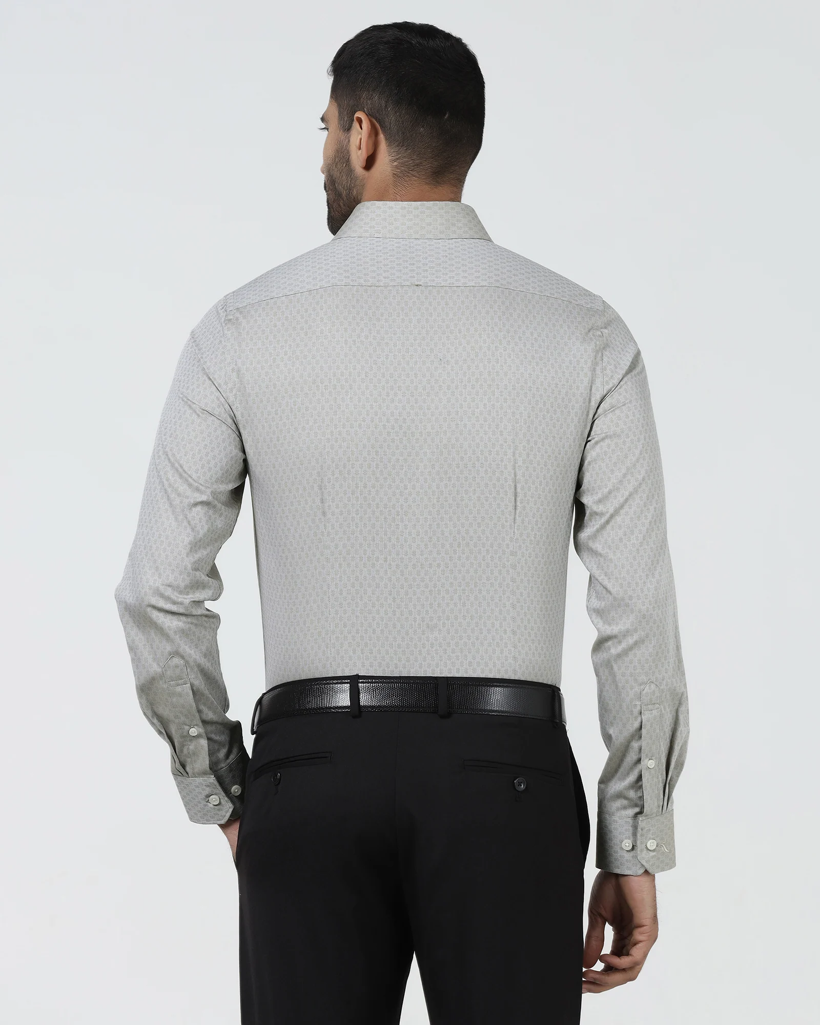 Light Olive Textured Shirt - Seon - Image 2