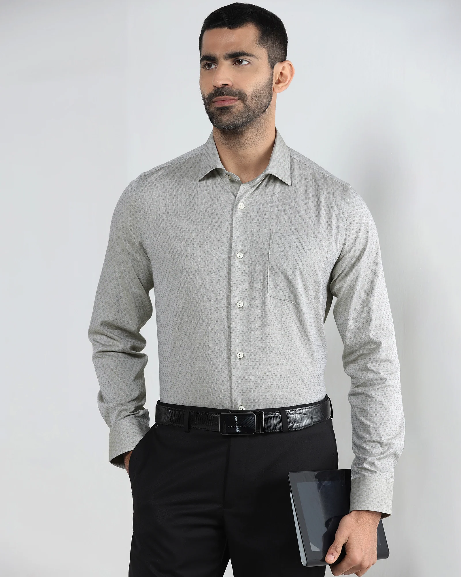 Light Olive Textured Shirt - Seon - Image 7