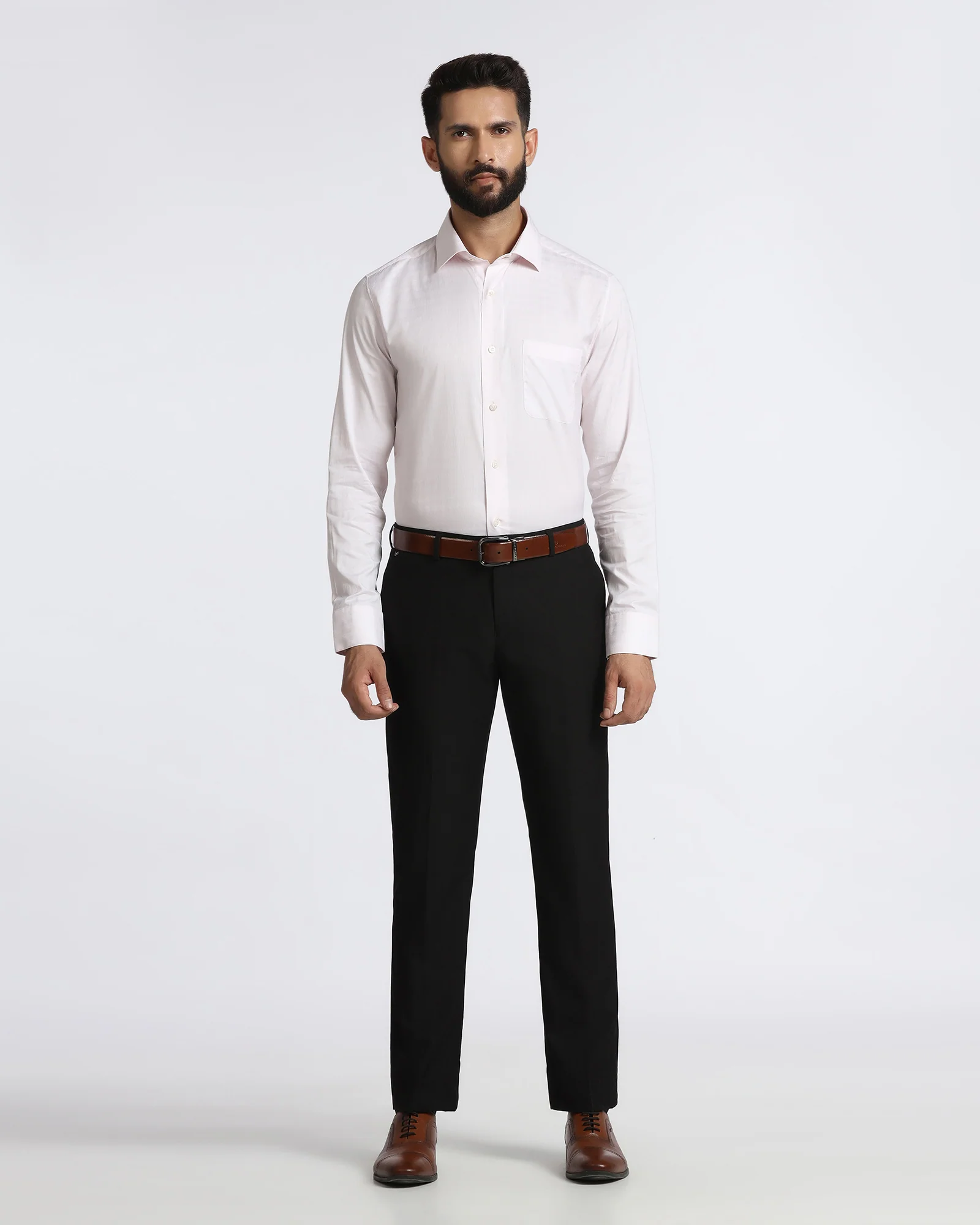 Light Pink Luxe Jacquard Shirt - Lyric - Image 3