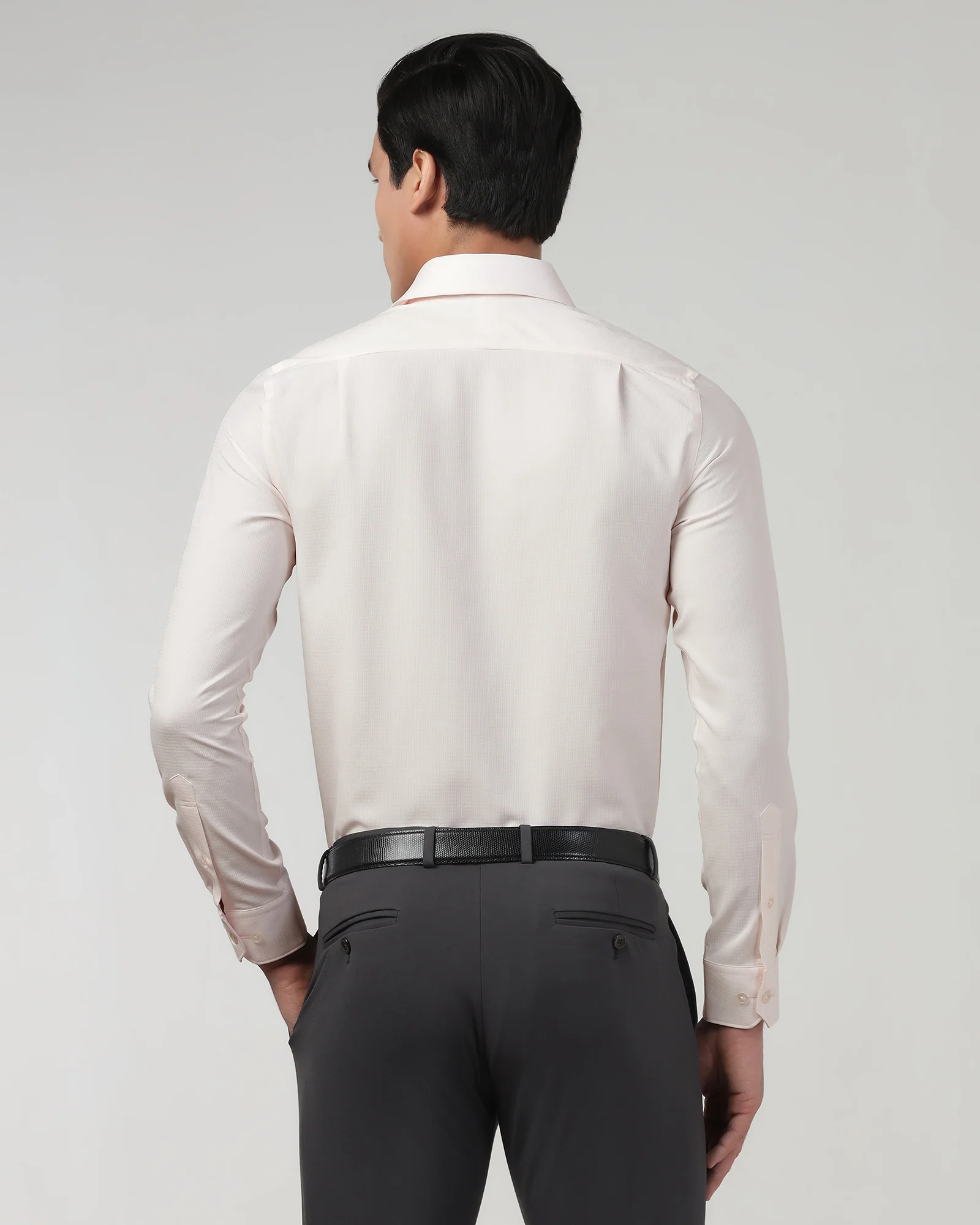 Light Pink Non Iron Textured Shirt - Reform E - Image 2