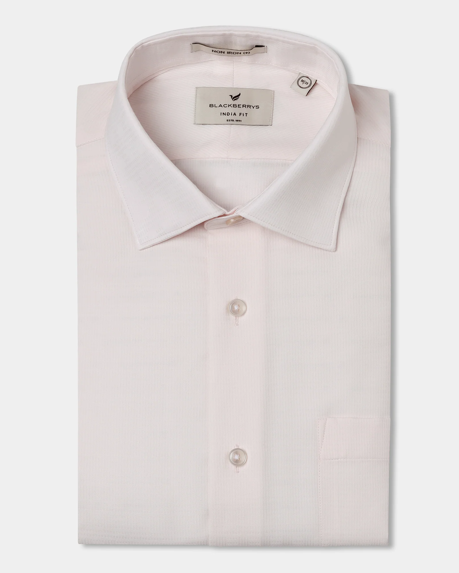 Light Pink Non Iron Textured Shirt - Reform E - Image 5