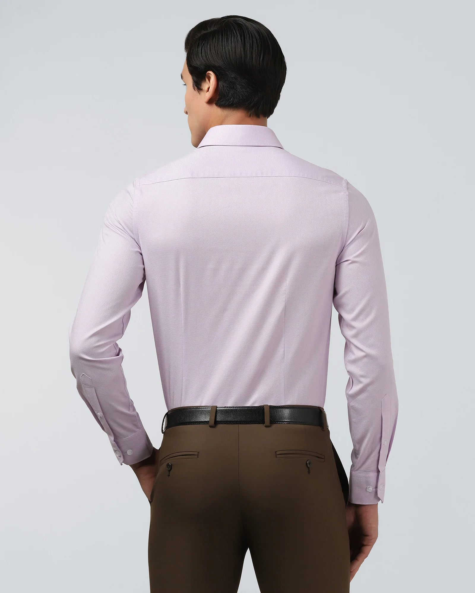 Light Pink Textured Shirt - Hawker - Image 2