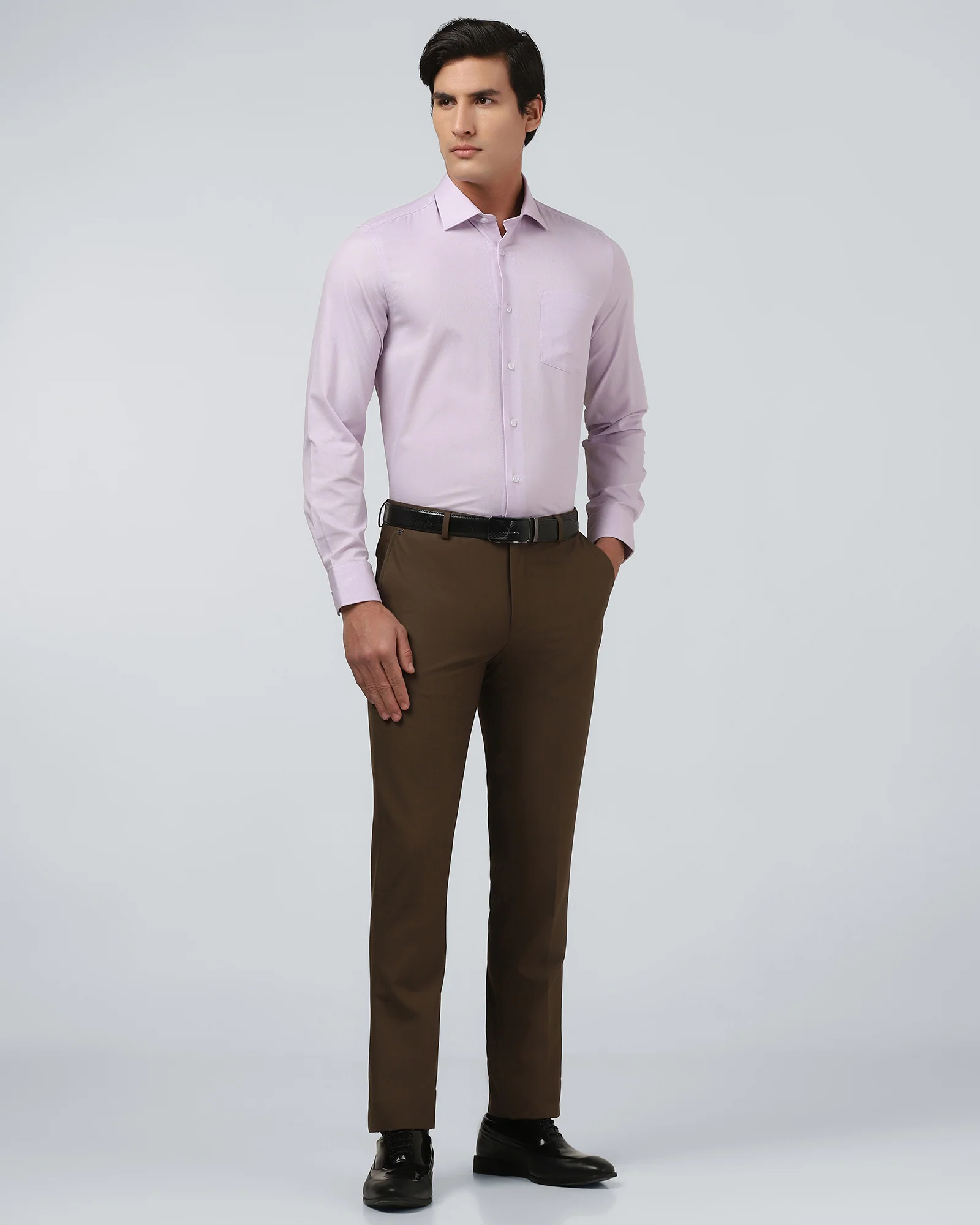 Light Pink Textured Shirt - Hawker - Image 3