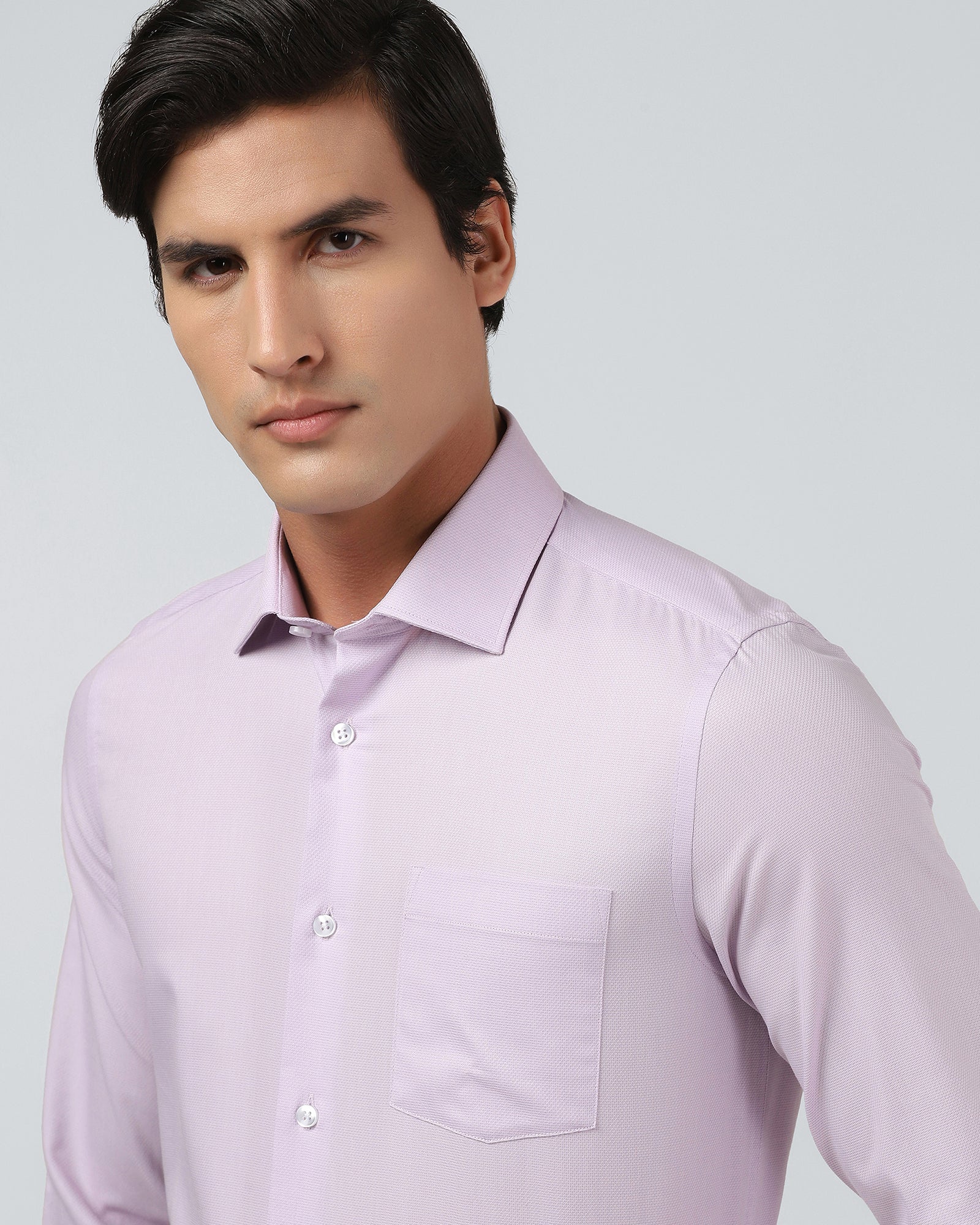 Light Pink Textured Shirt - Hawker - Image 4