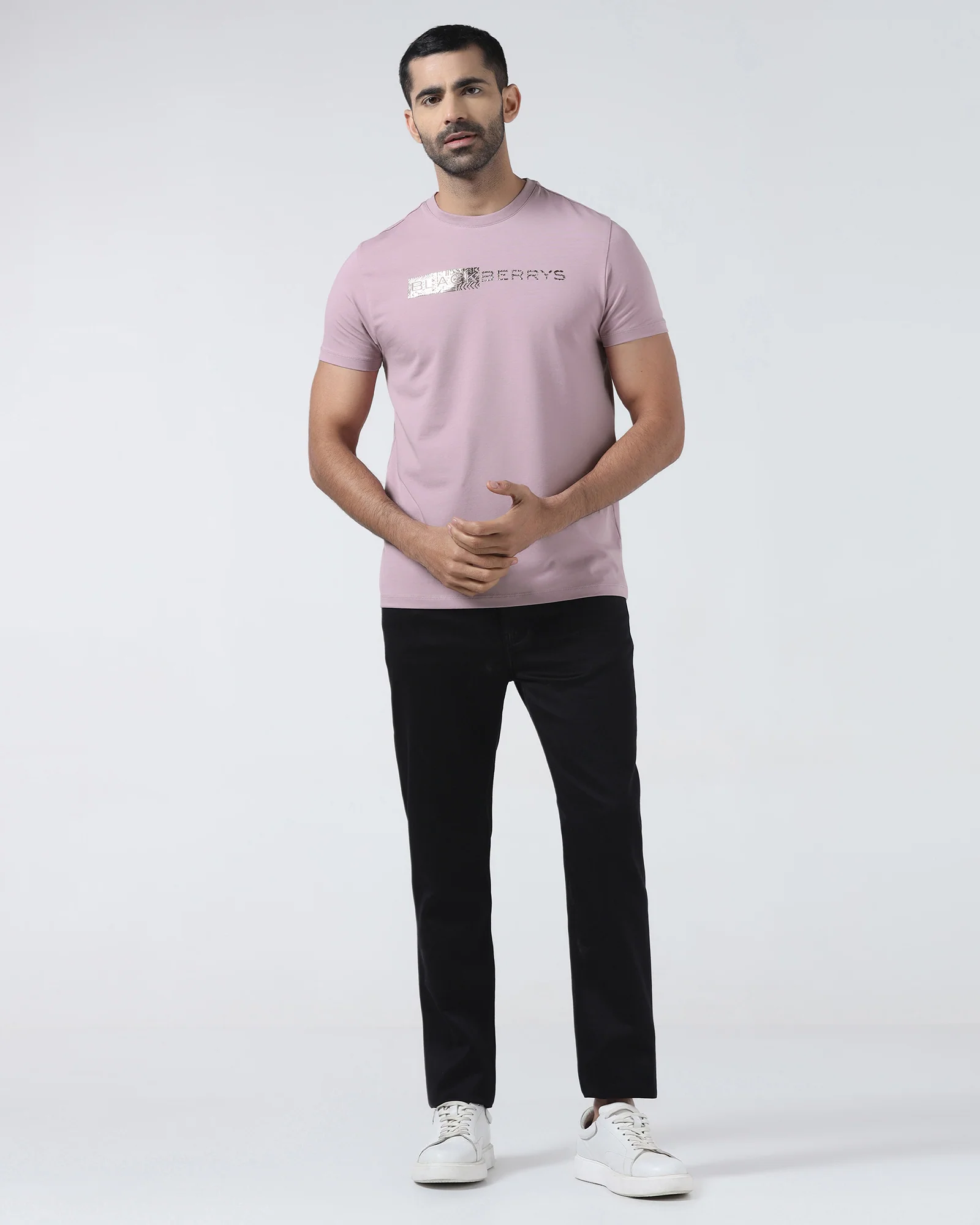 Lilac Crew Neck Printed T-Shirt - Petunia - Image 3