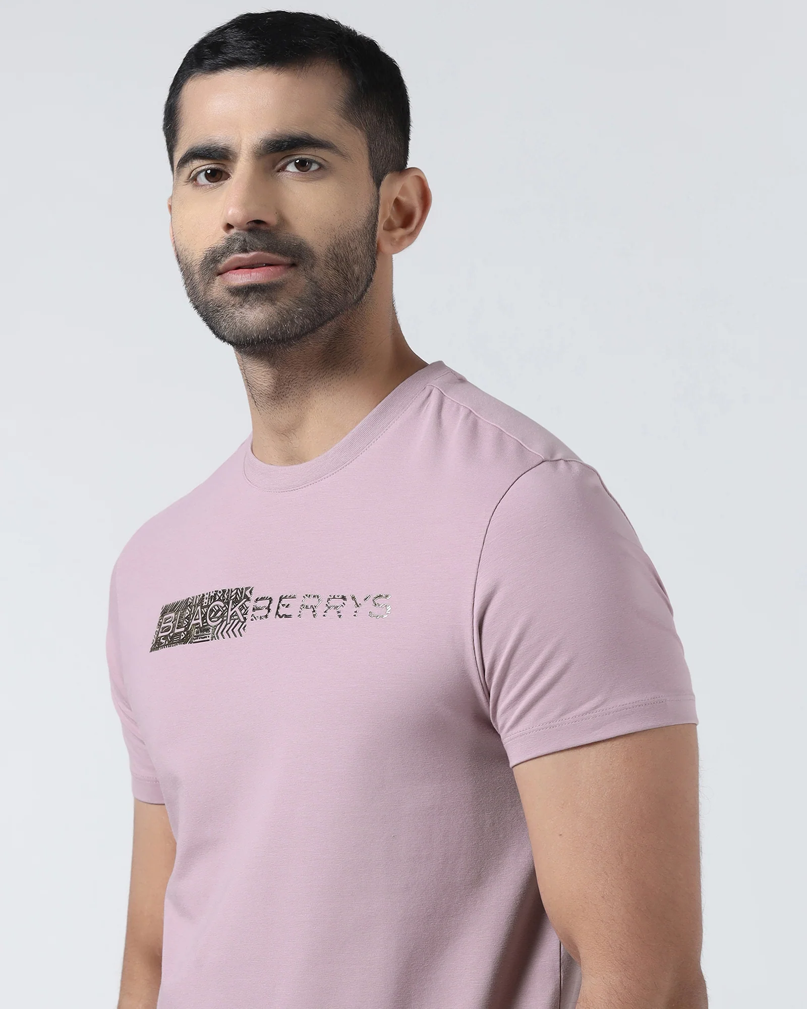 Lilac Crew Neck Printed T-Shirt - Petunia - Image 4