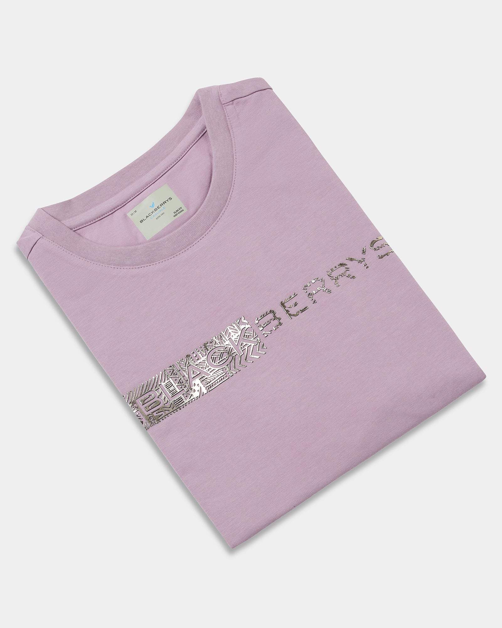 Lilac Crew Neck Printed T-Shirt - Petunia - Image 5