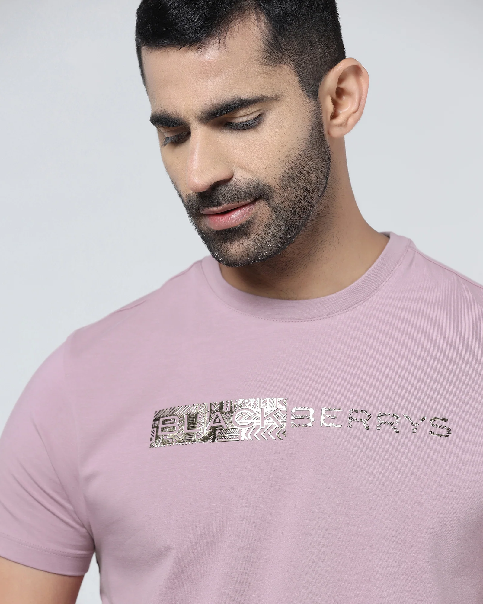 Lilac Crew Neck Printed T-Shirt - Petunia - Image 8