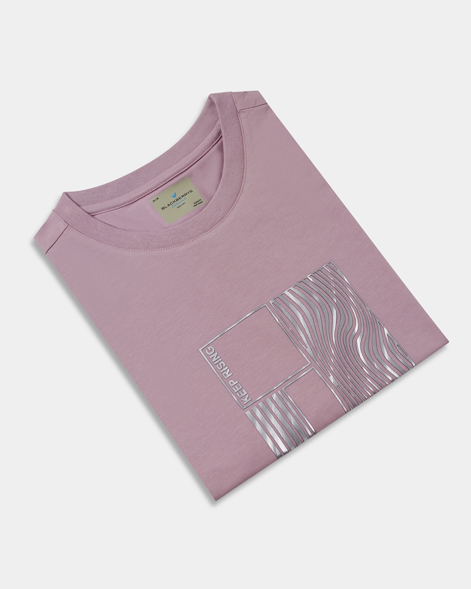 Lilac Crew Neck Printed T-Shirt - Sybill - Image 5