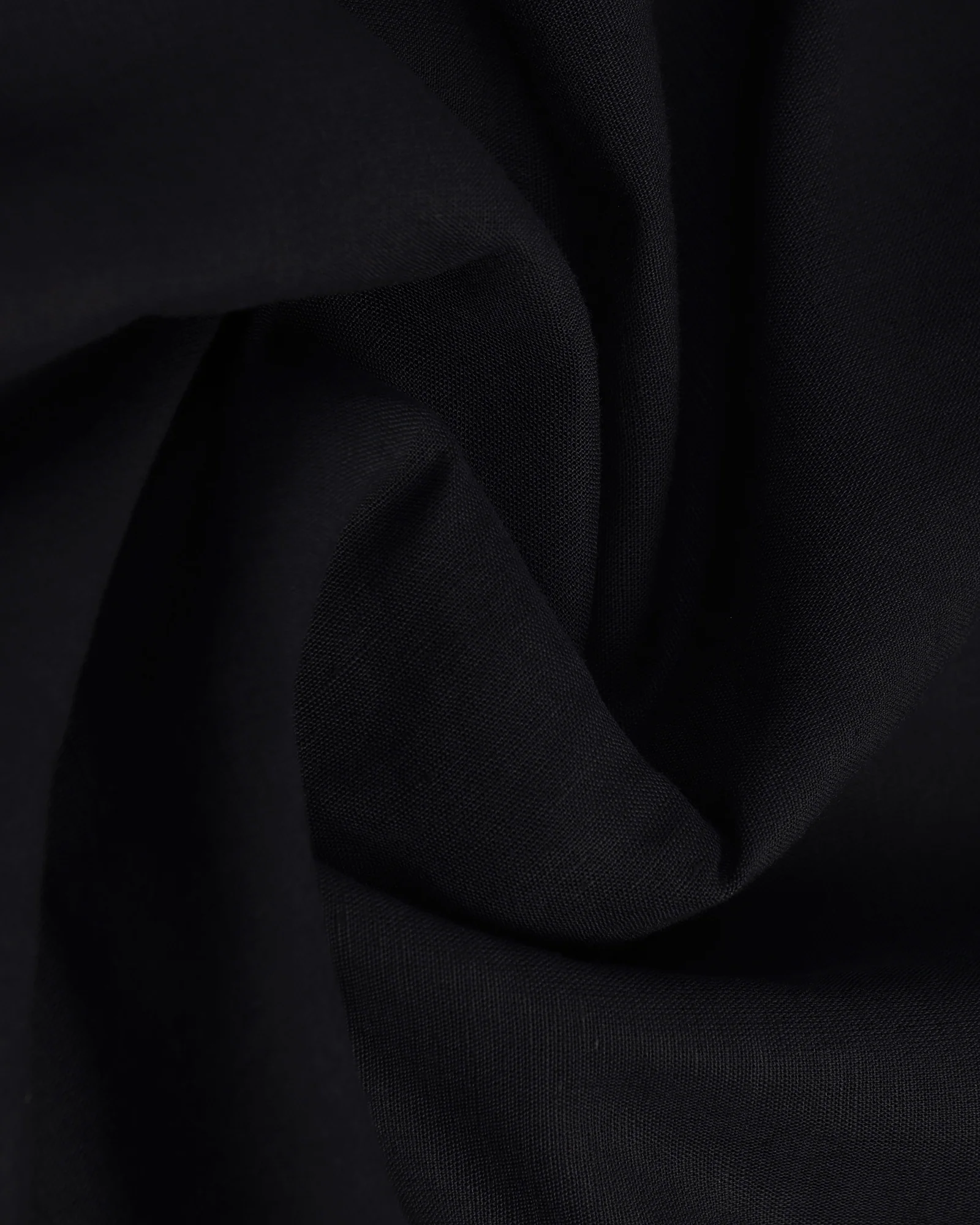 Linen Casual Half Sleeve Black Solid Shirt - Maison - Image 6