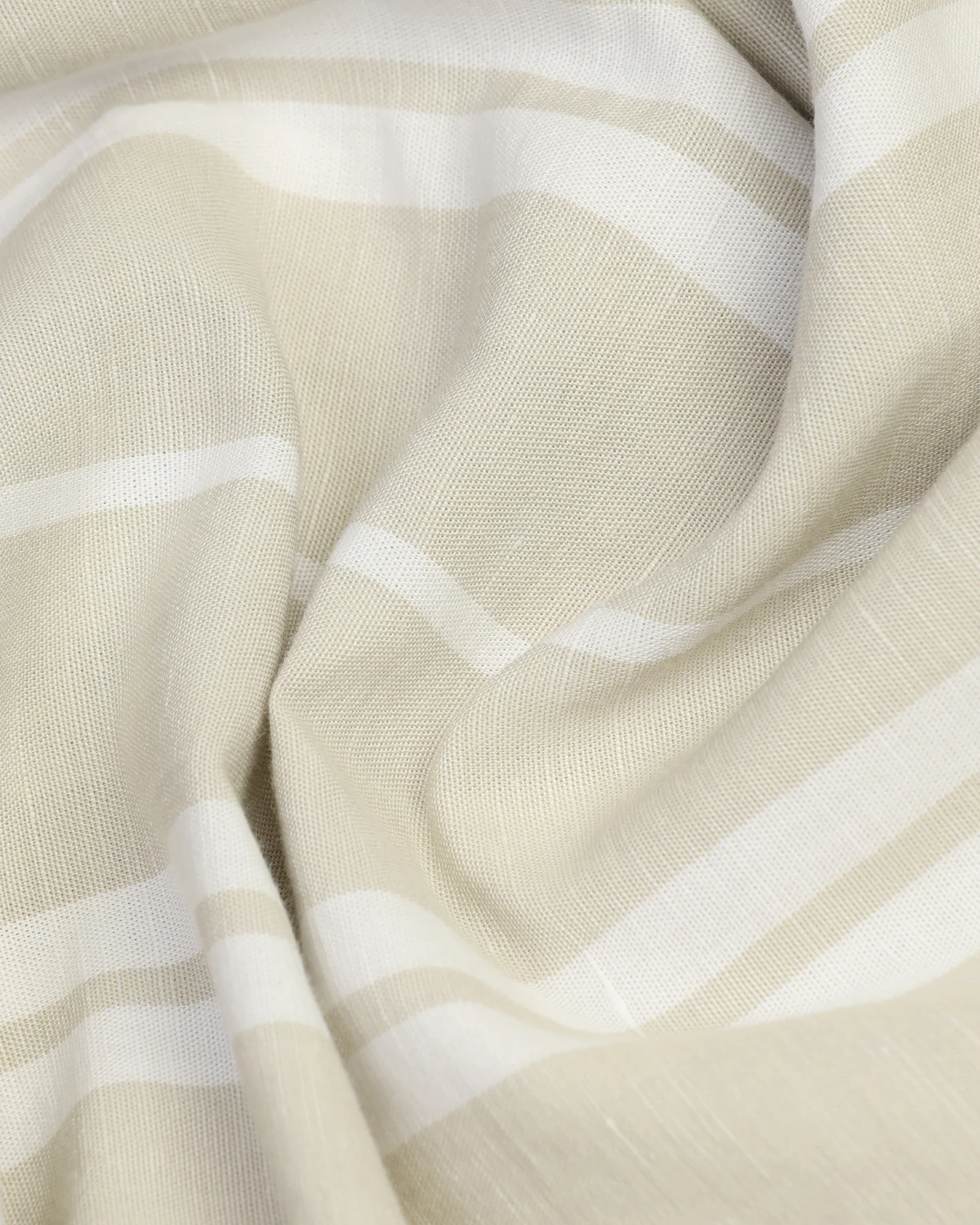 Linen Casual Half Sleeve Pistachio Stripe Shirt - breton - Image 6