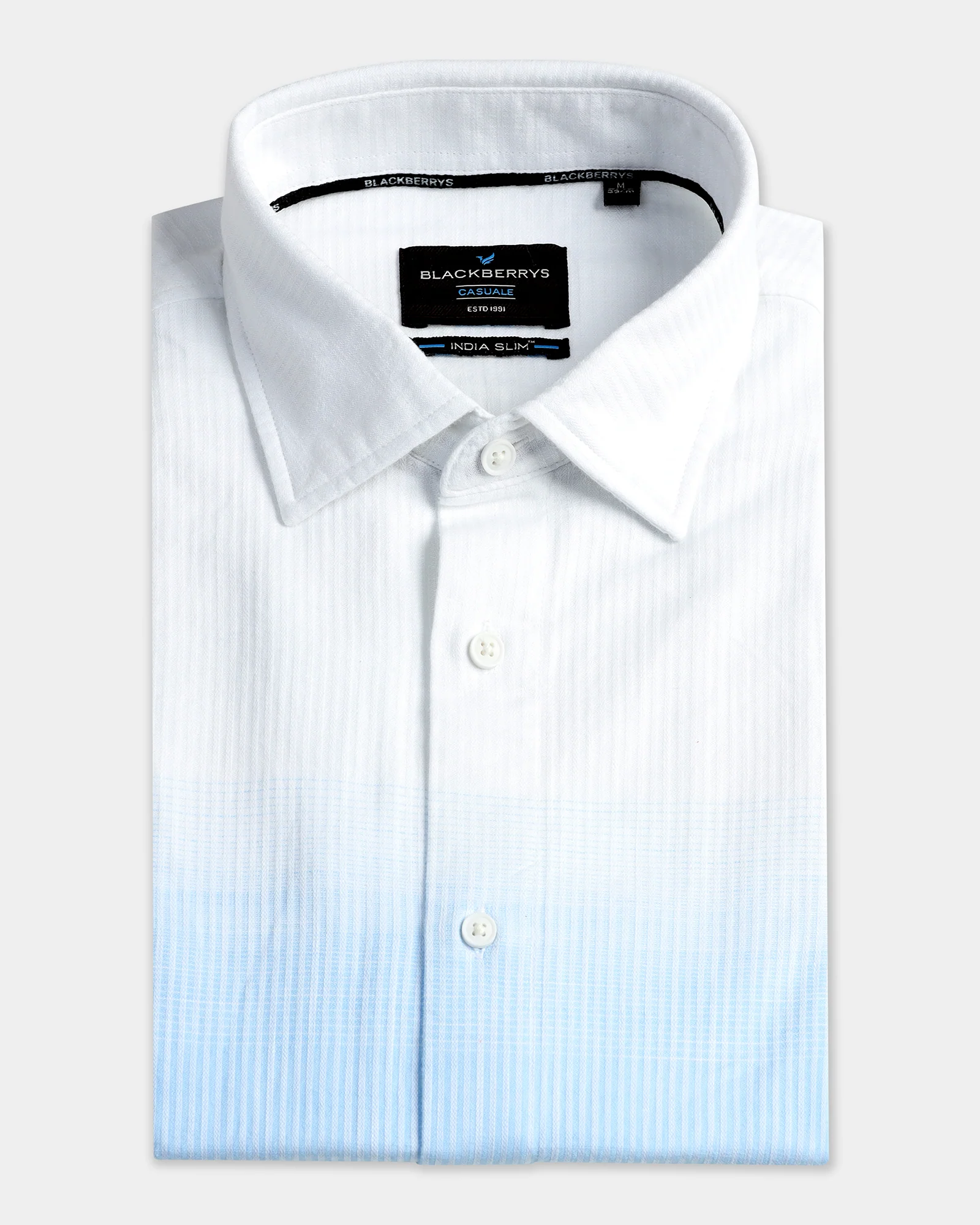Linen Casual Navy Printed Shirt - Rayen - Image 5