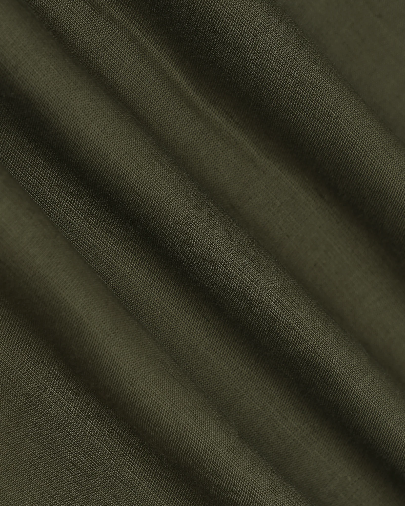 Linen Casual Olive Solid Shirt - Salmon - Image 6