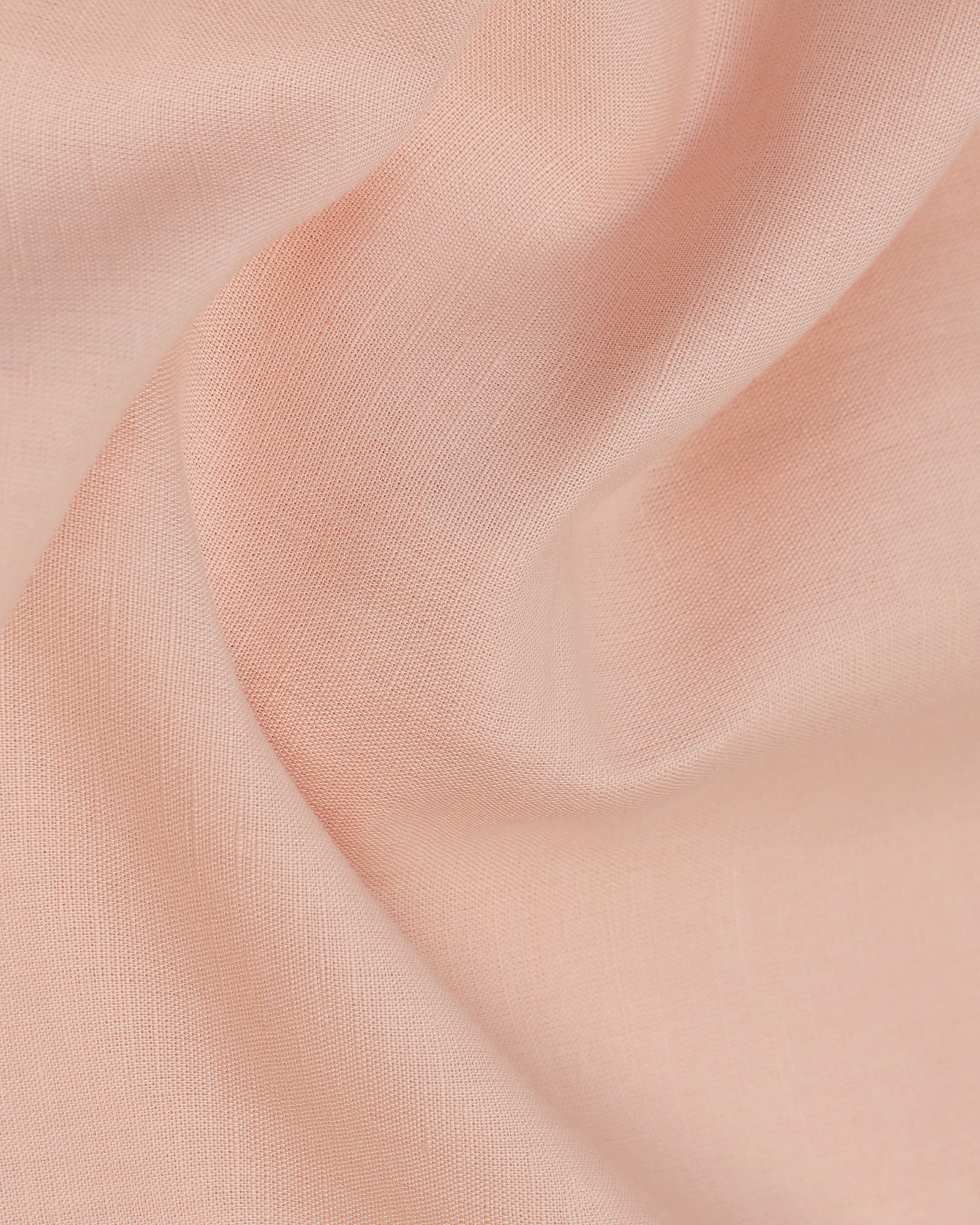 Linen Casual Peach Solid Shirt - Salmon - Image 6