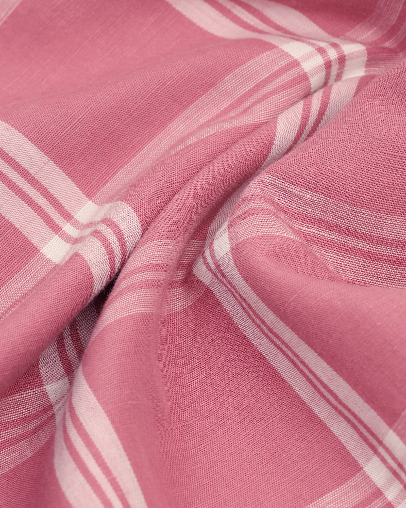 Linen Casual Pink Check Shirt - Yori - Image 6