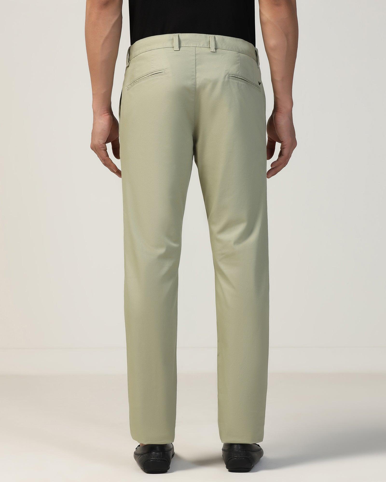 Slim Fit B-91 Casual Olive Textured Khakis - Kart - Image 2