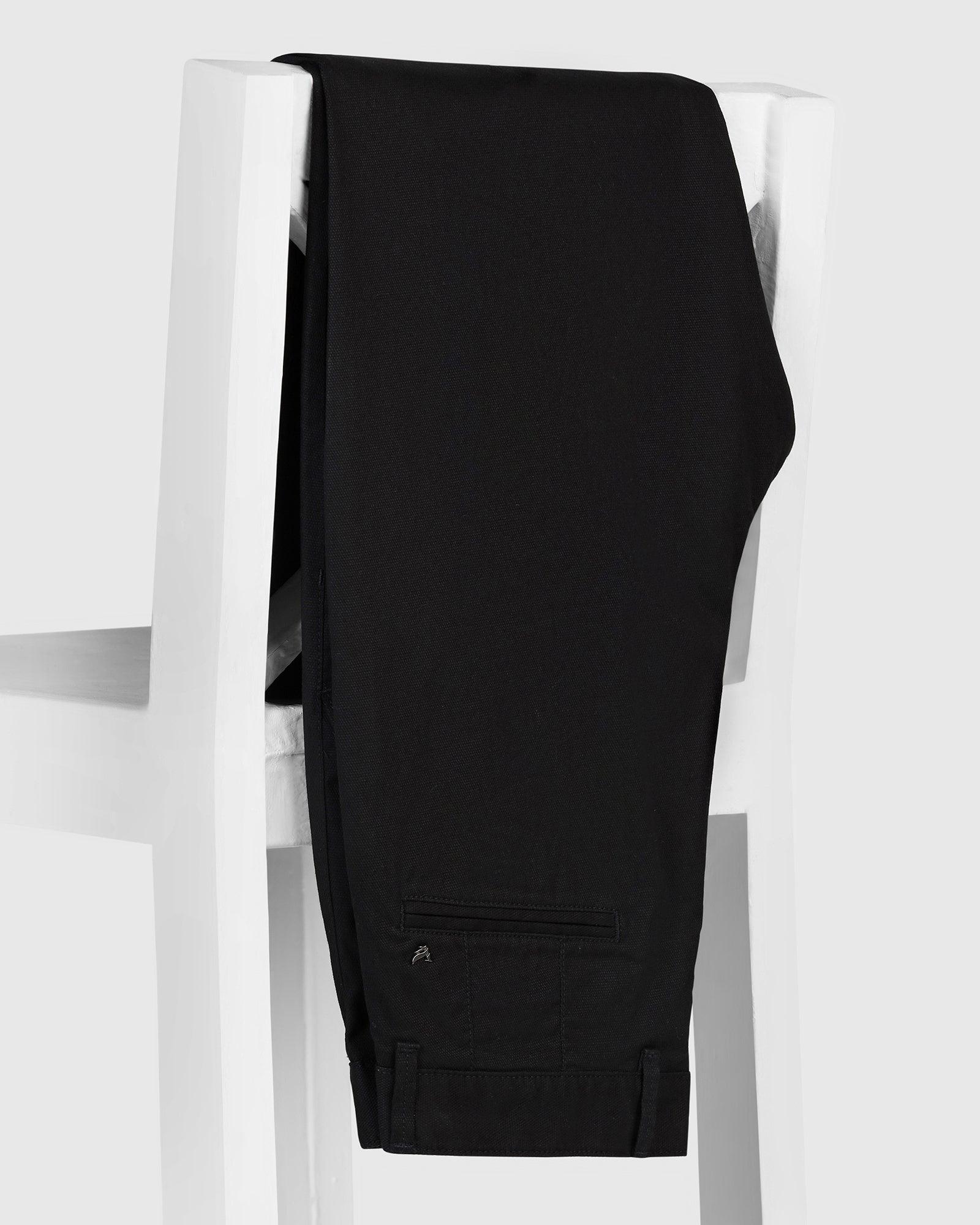 Straight B-90 Casual Black Textured Khakis - Kart - Image 5