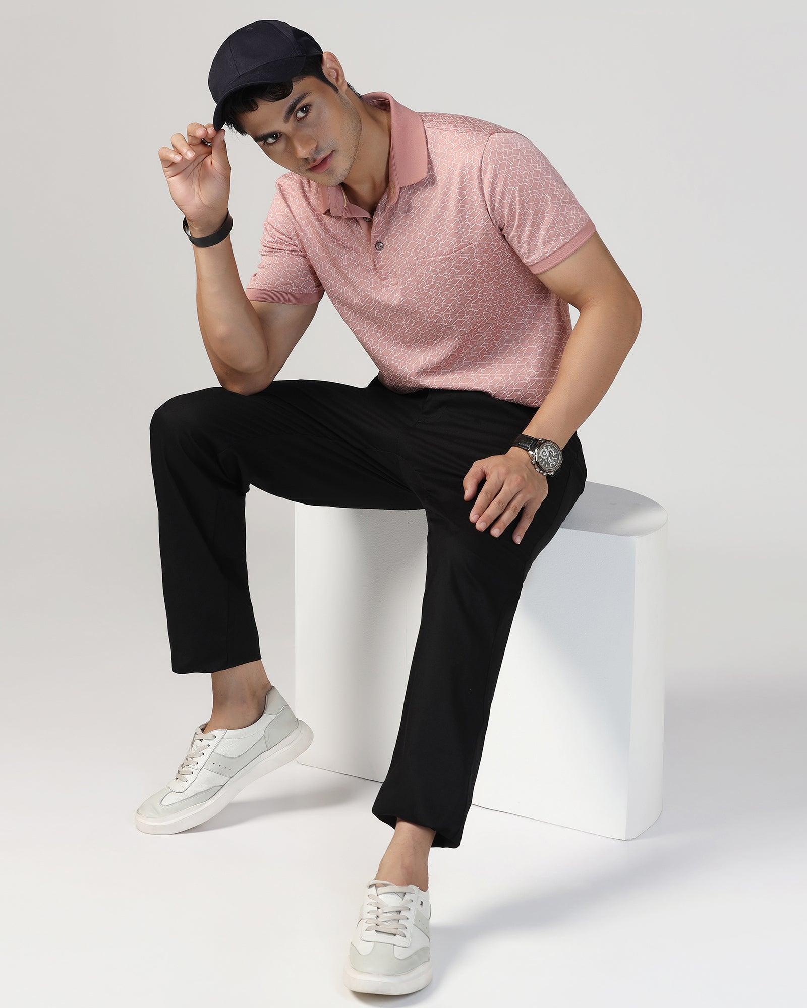 Straight B-90 Casual Black Textured Khakis - Kart - Image 7