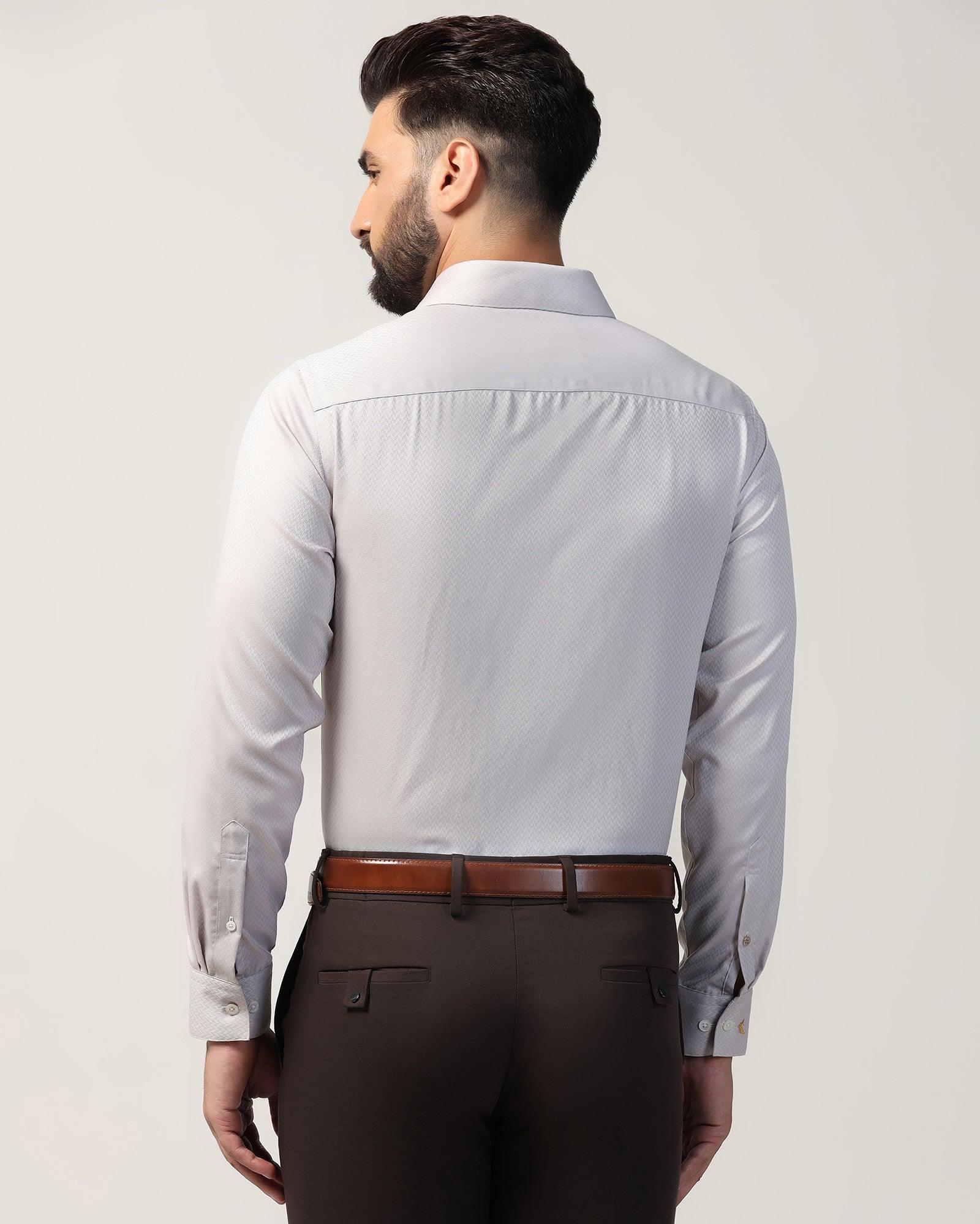 Luxe Formal Beige Textured Shirt - Silas - Image 2