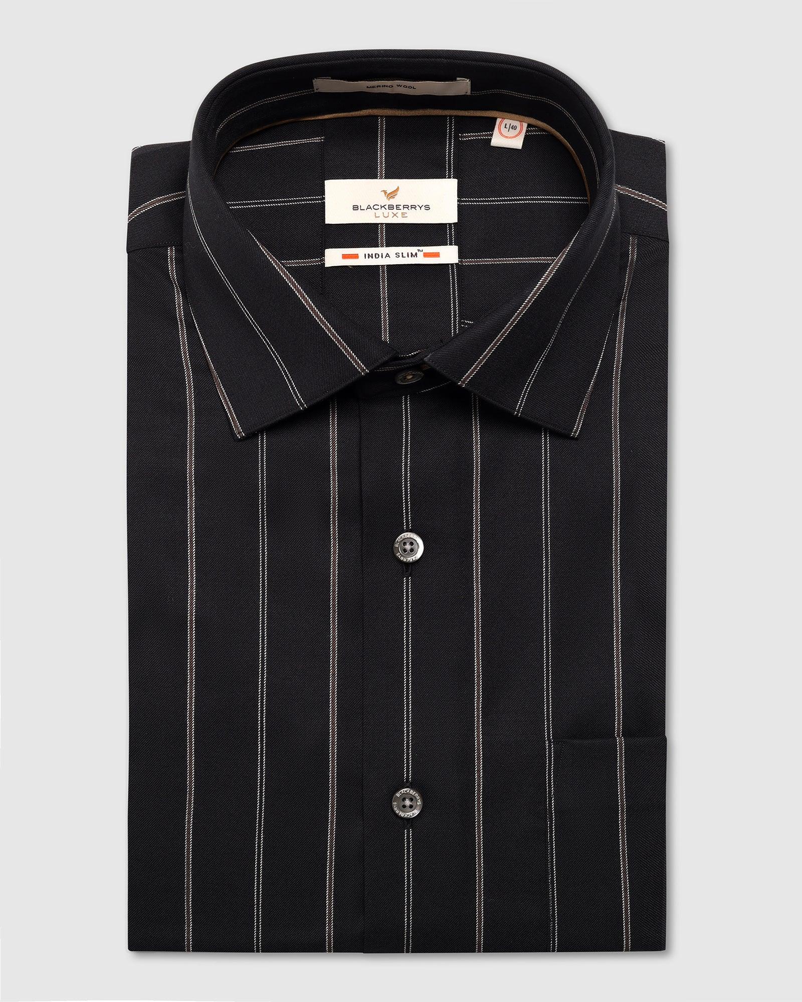 Luxe Formal Black Stripe Shirt - Delta - Image 5
