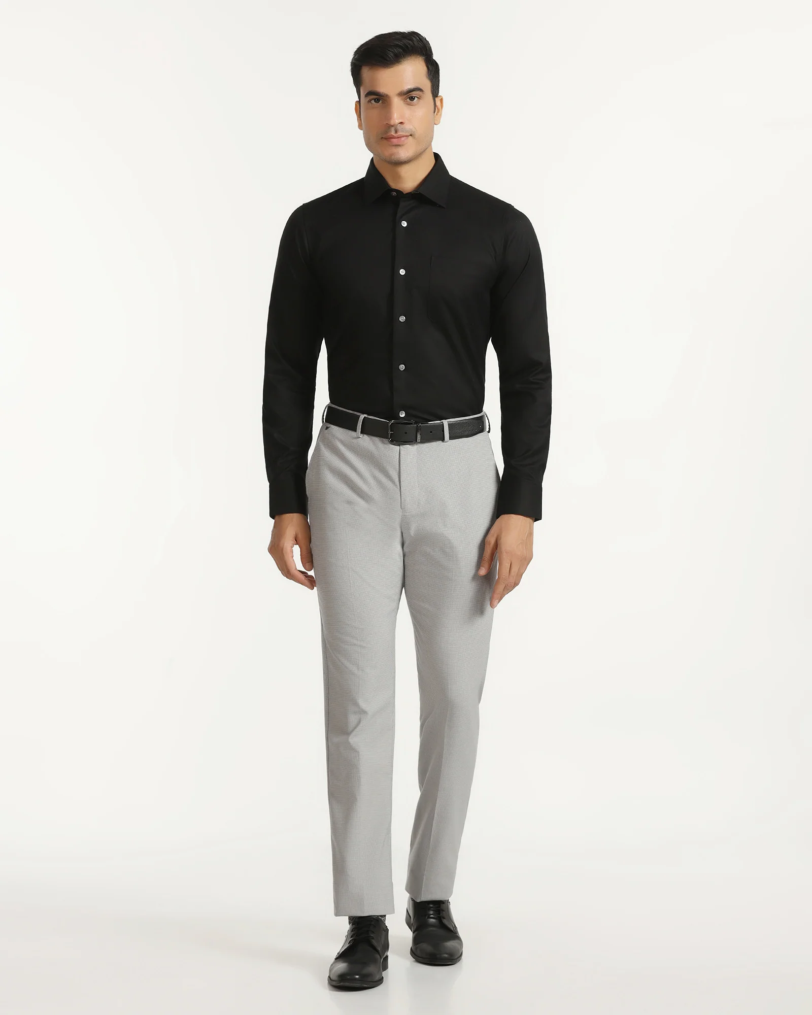 Luxe Formal Black Textured Shirt - Hadley - Image 3