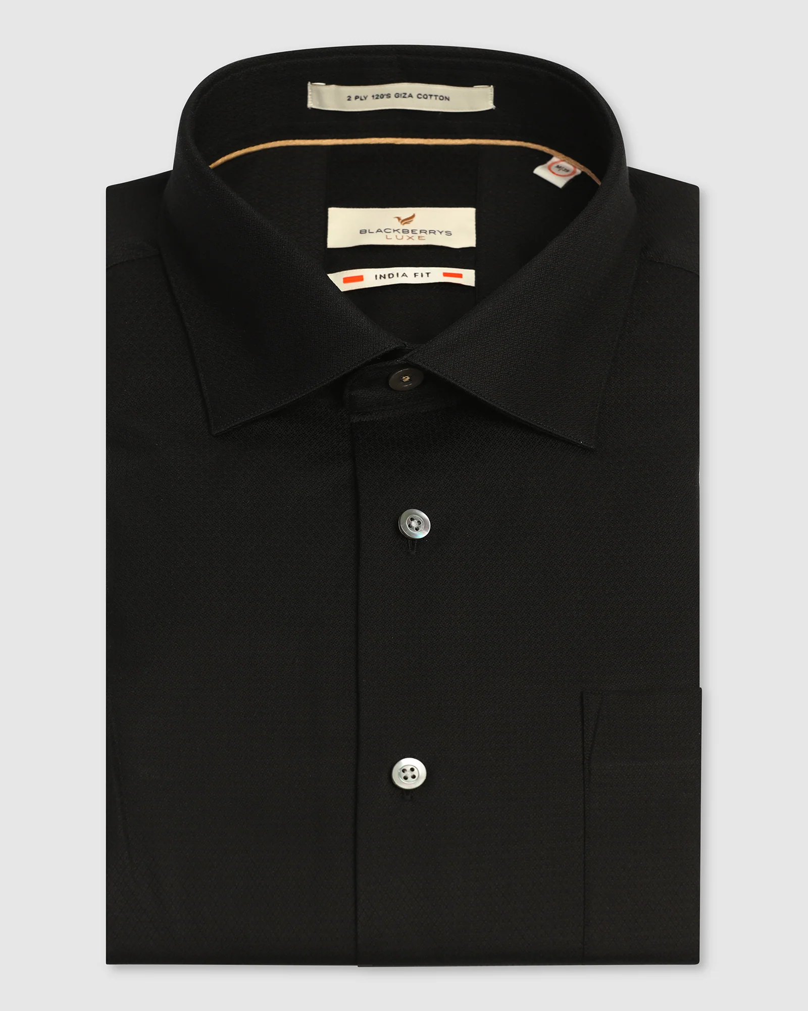 Luxe Formal Black Textured Shirt - Hadley - Image 5