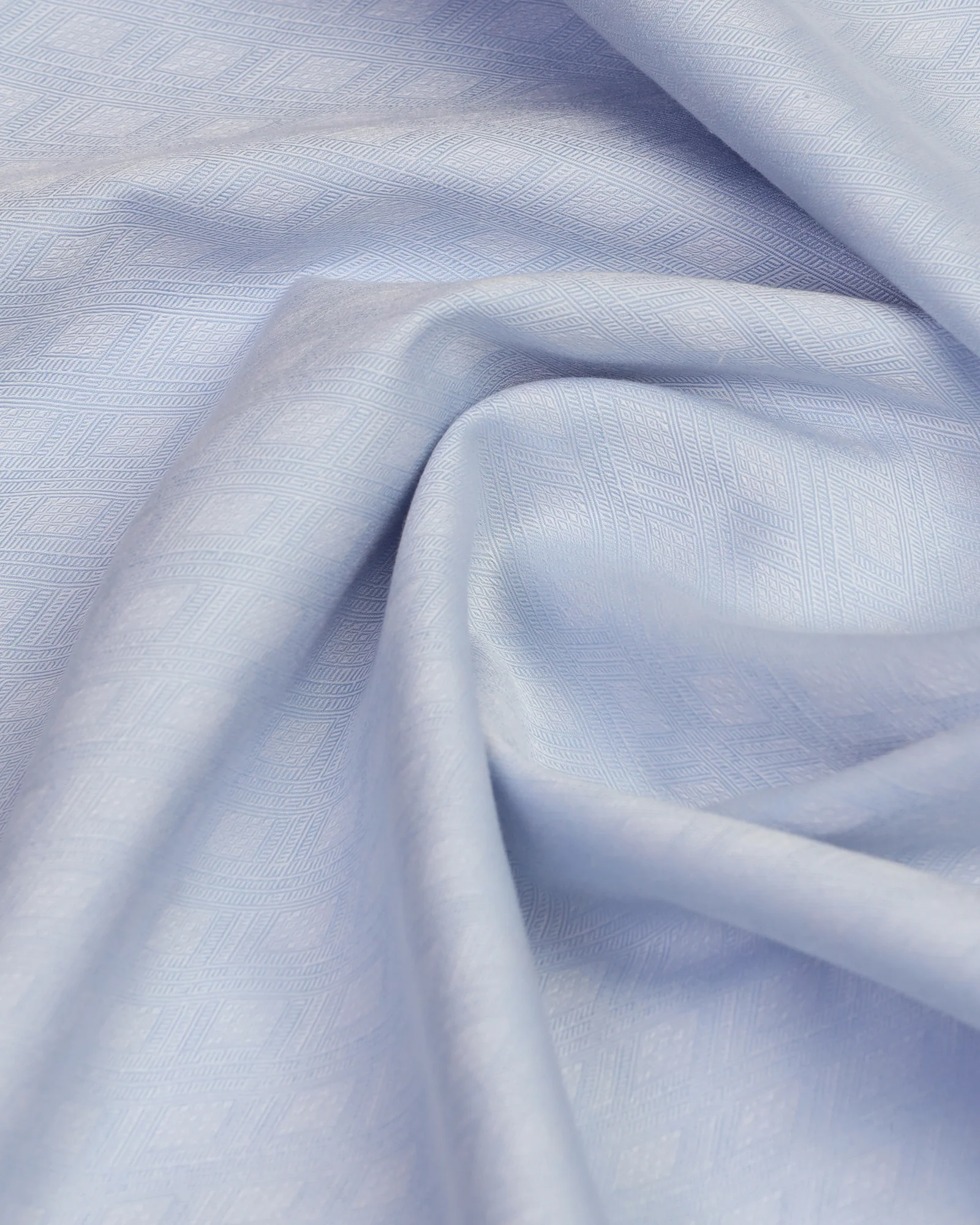 Luxe Formal Blue Jacquard Shirt - Castle - Image 6