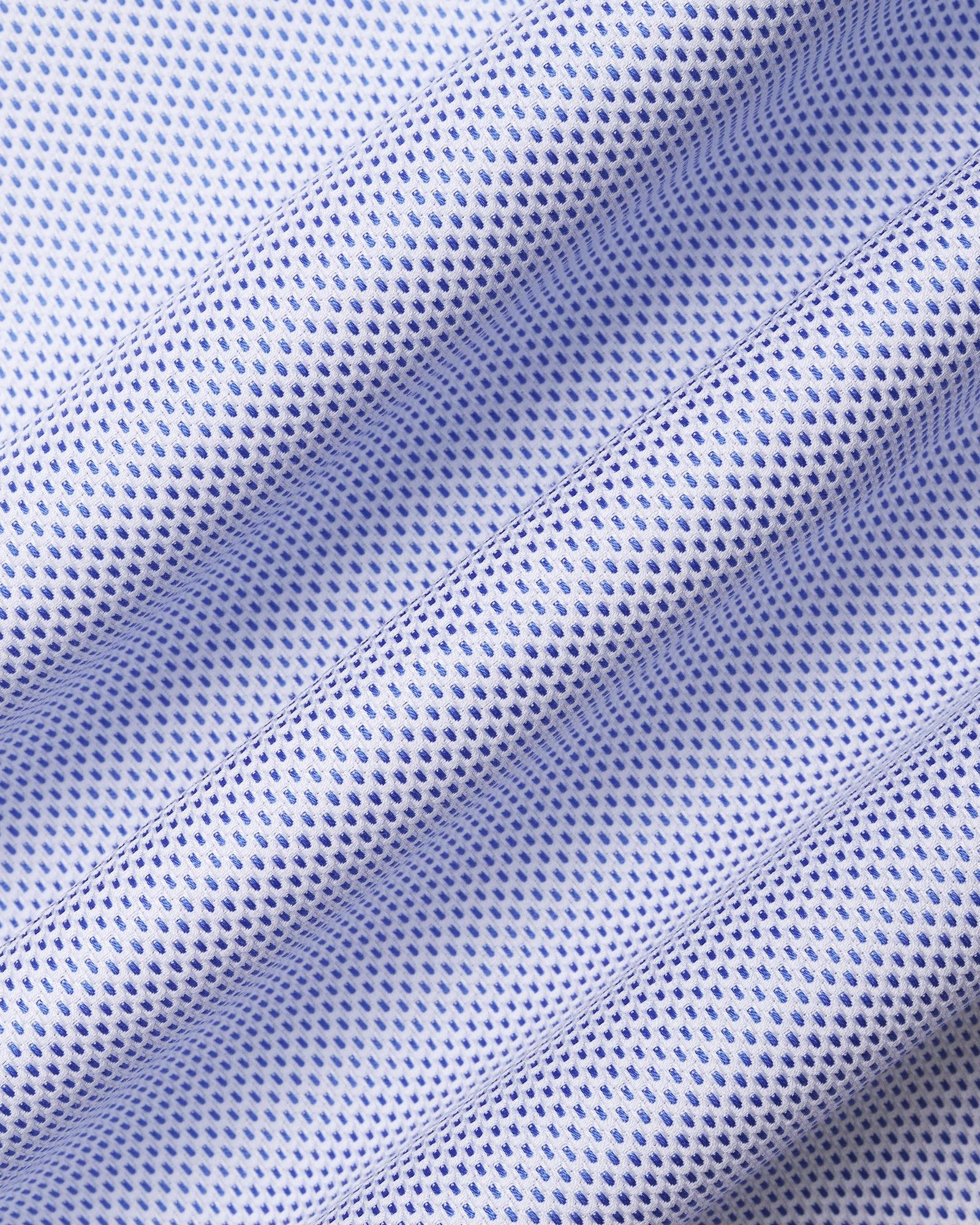 Luxe Formal Blue Textured Shirt - Plan - Image 6