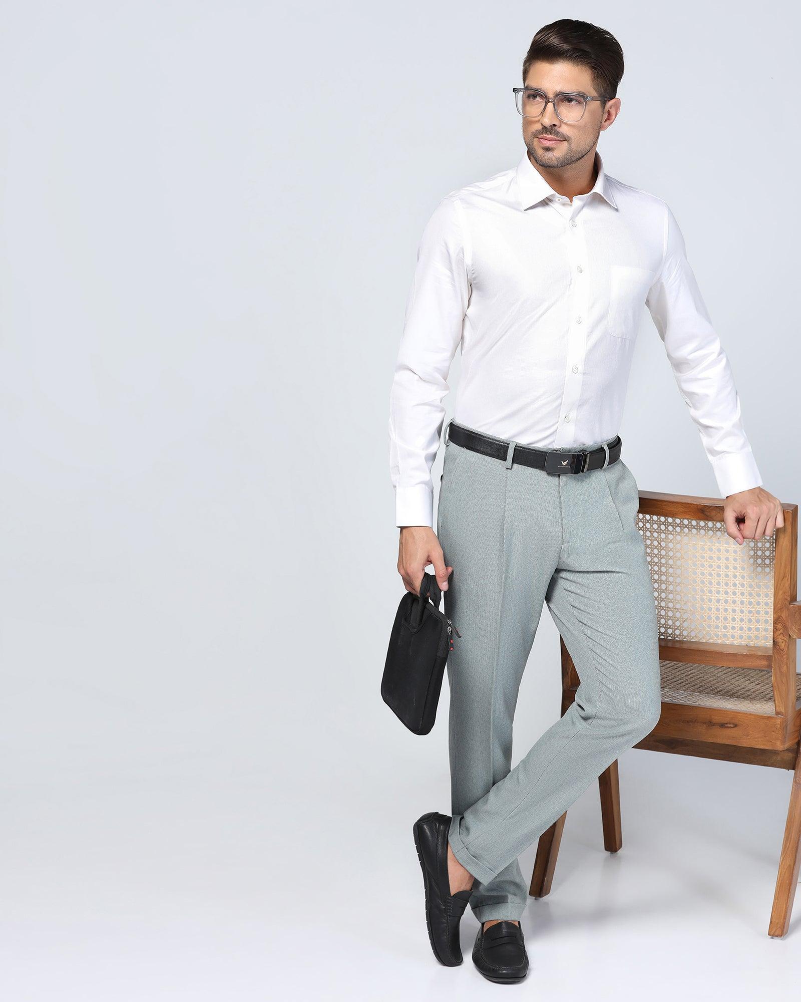 Luxe Formal Cream Textured Shirt - Hazel - Image 7