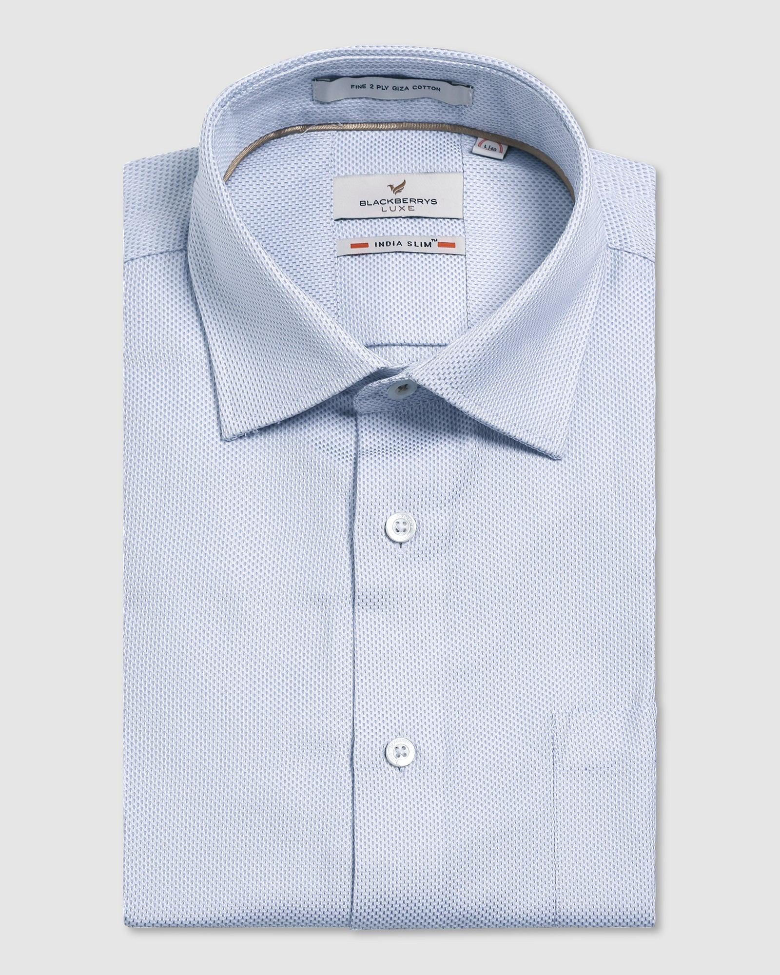 Luxe Formal Grey Textured Shirt - Plan - Image 5