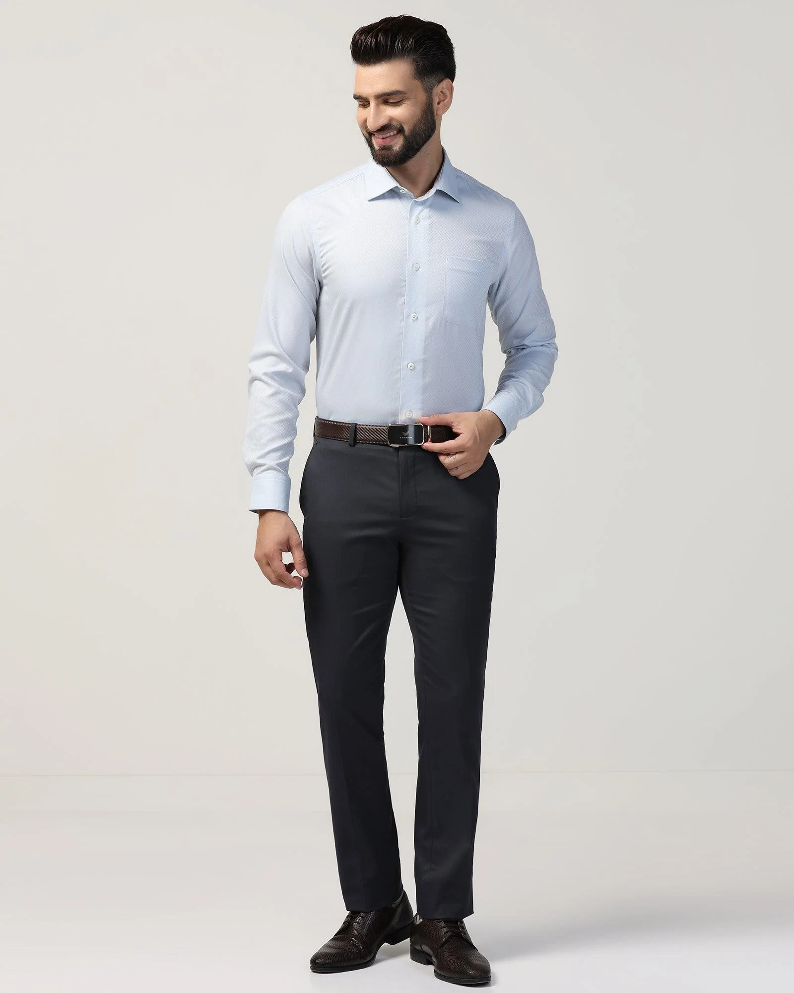 Luxe Formal Grey Textured Shirt - Silas - Image 3