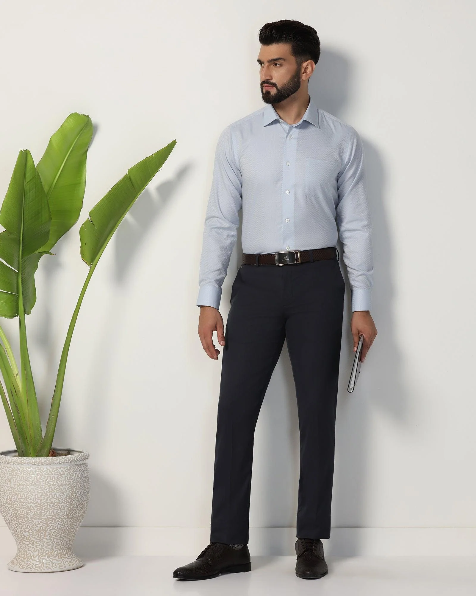 Luxe Formal Grey Textured Shirt - Silas - Image 7