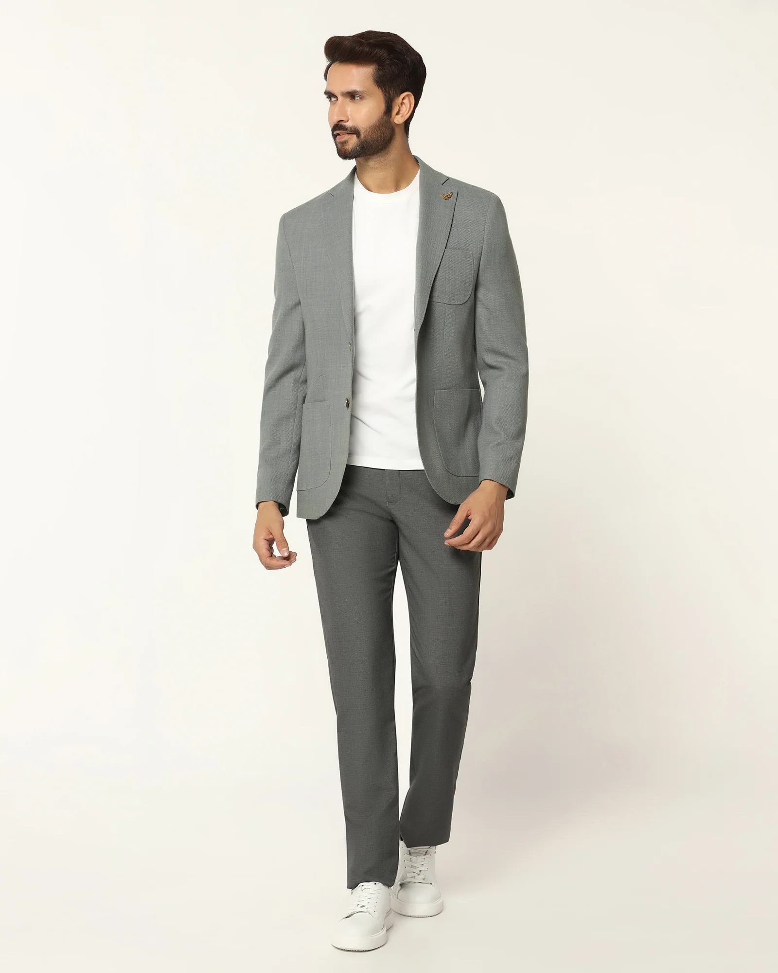 Luxe Formal Light Green Solid Blazer - Soho - Image 7