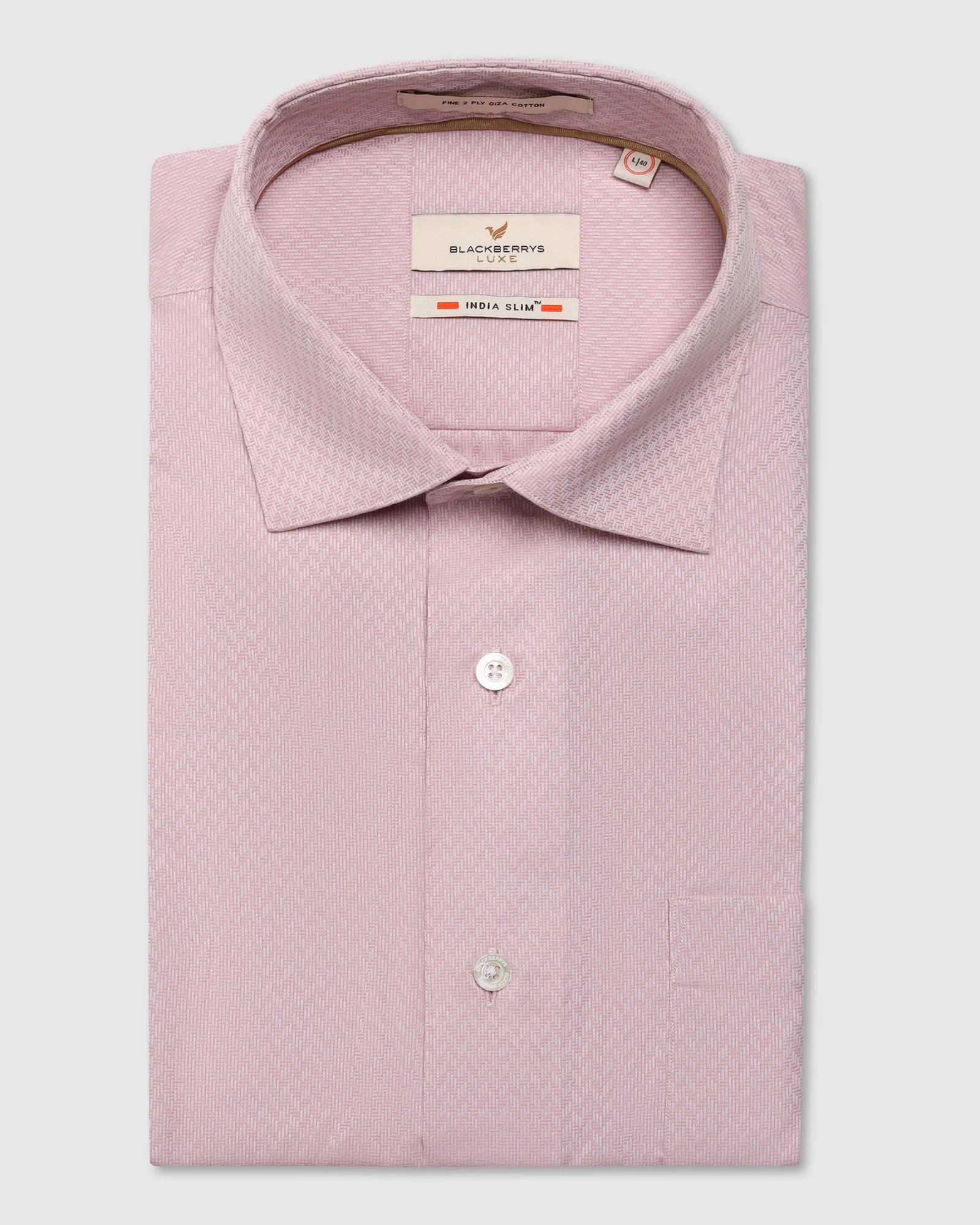 Luxe Formal Pink Textured Shirt - Silas - Image 5