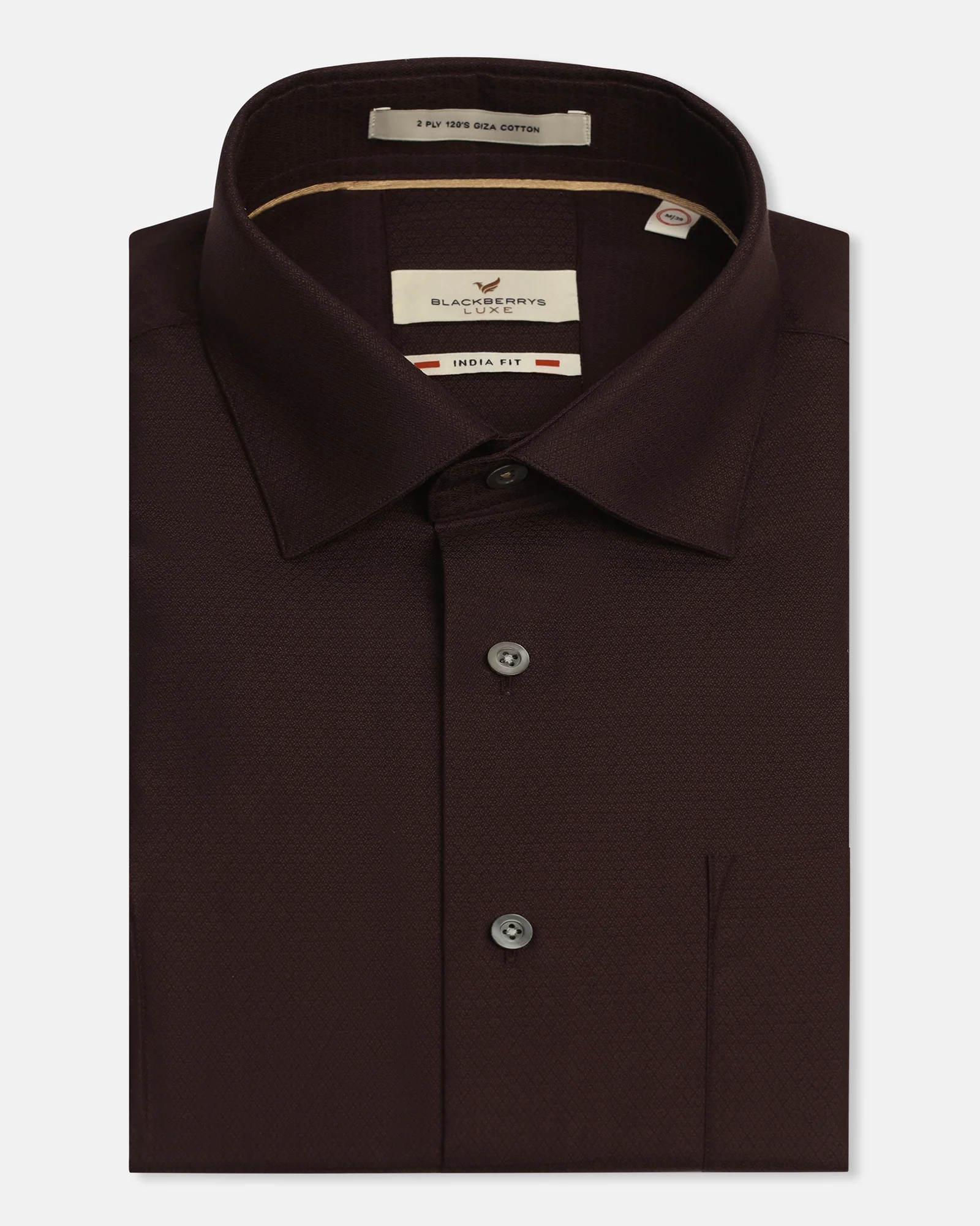 Luxe Formal Plum Textured Shirt - Hadley - Image 5
