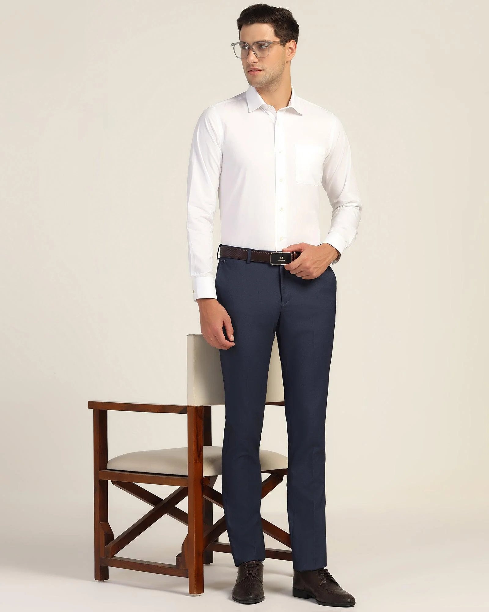 Luxe Formal White Textured Shirt - Dream - Image 7