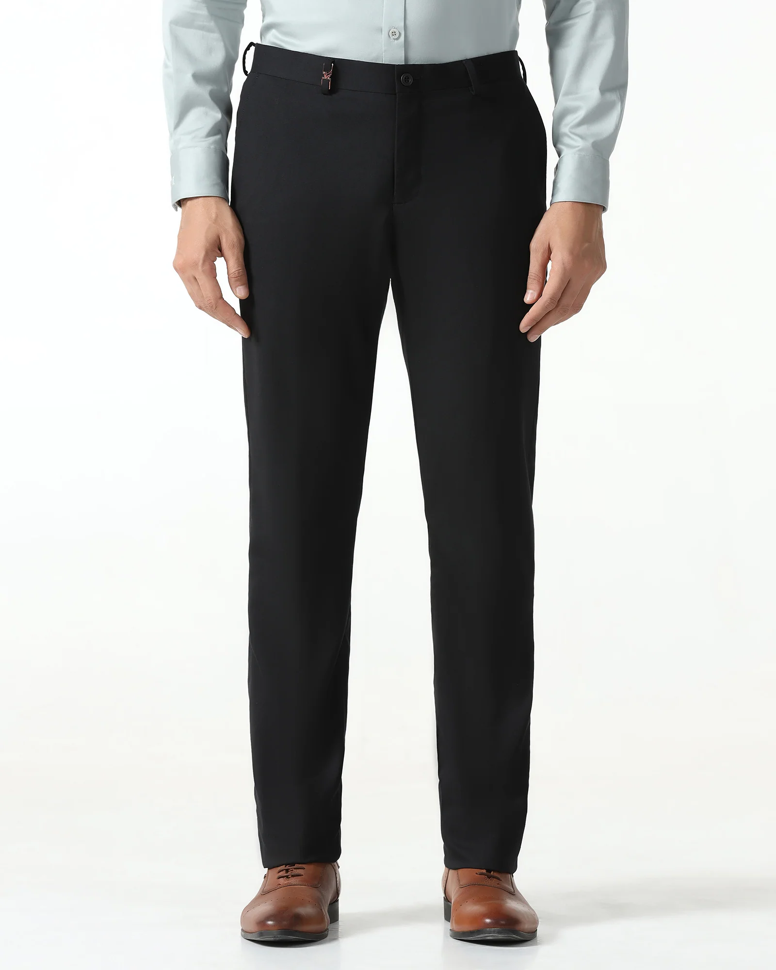 Luxe Slim Comfort B-95 Formal Black Check Trouser - Amouage - Image 3